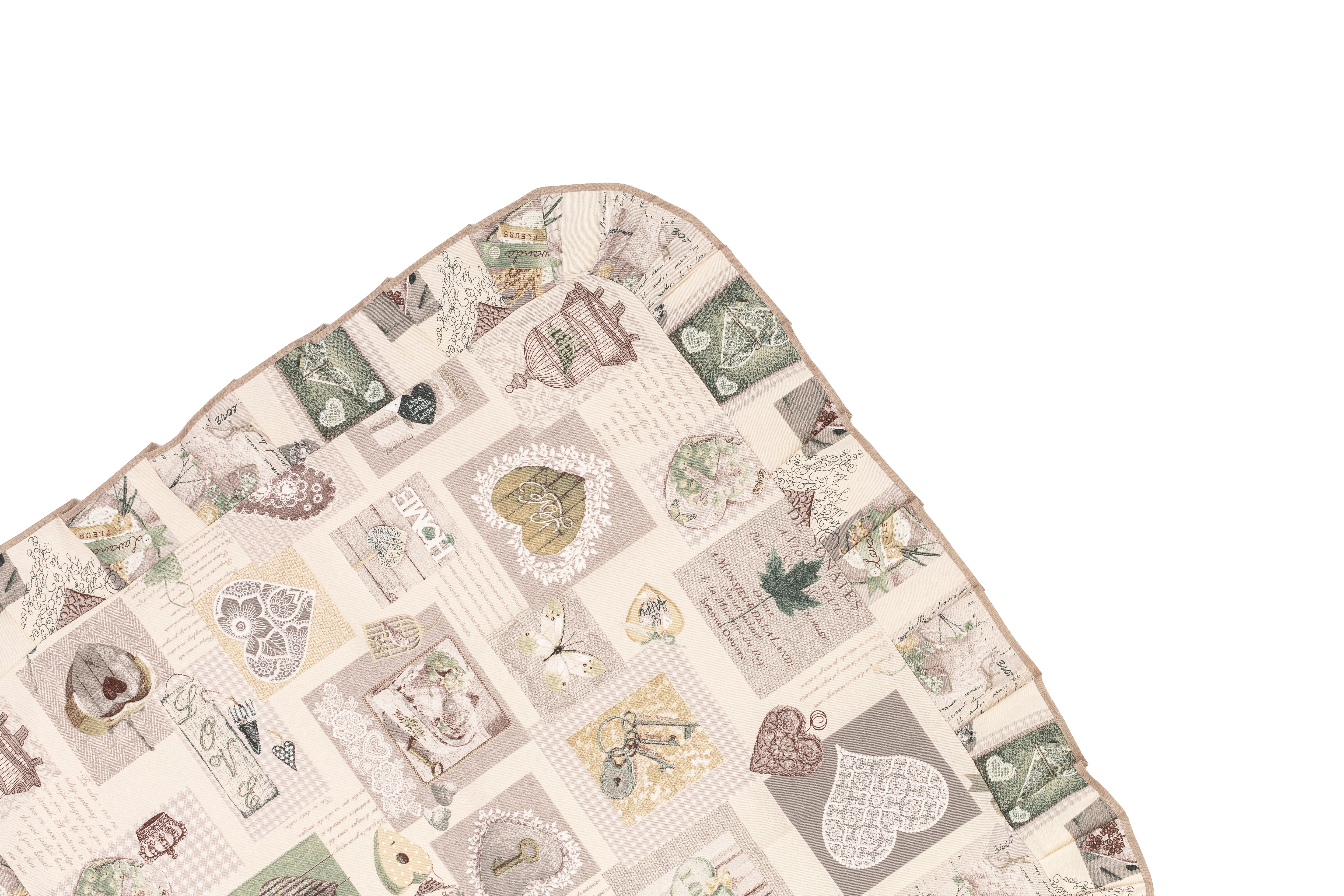 Centrotavola 90x90 cm in misto cotone Stile Country linea Chiave