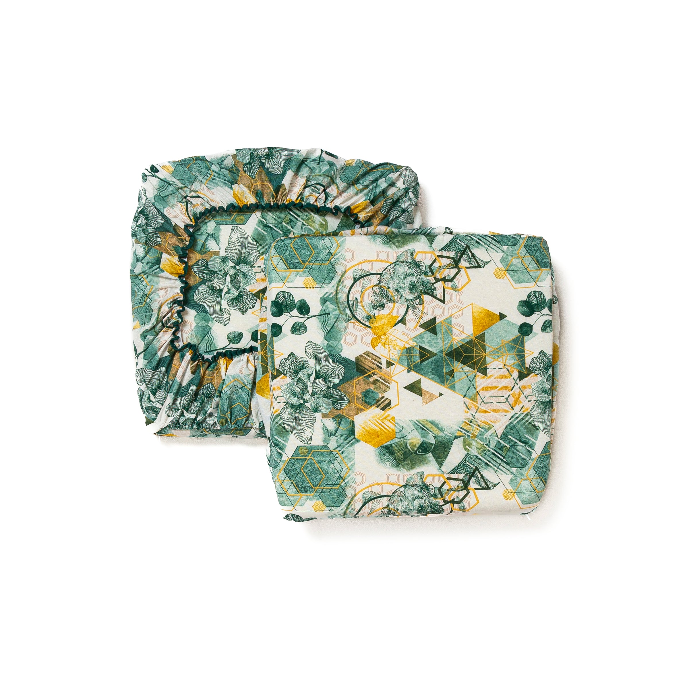 Cuscini per Sedie da Cucina con Fascia Elastica Set 2 Pezzi Sfoderabili 40x40x4,5 cm Esagono