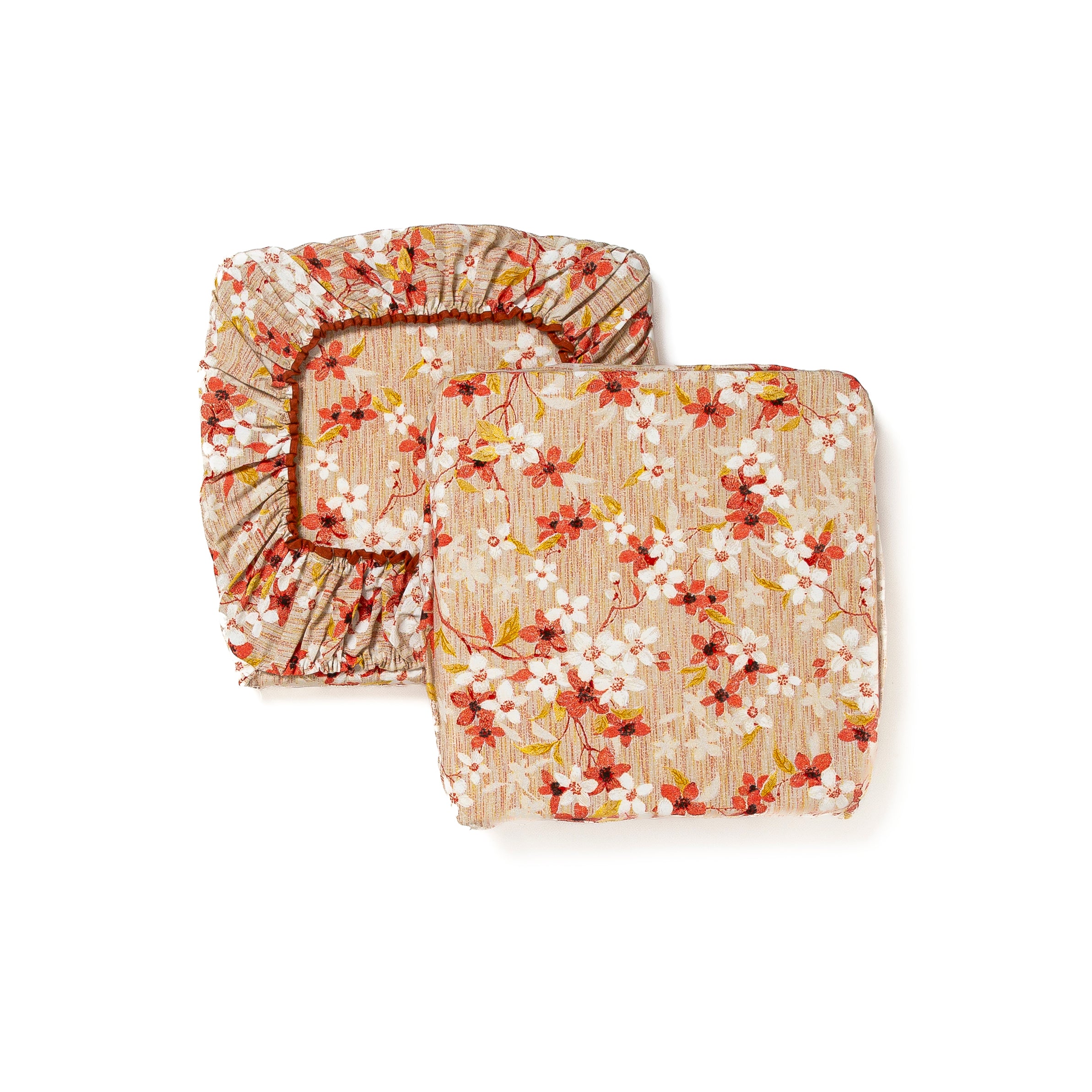 Cuscini Sedie Cucina Fiore Dalila Paramaison Set 2 Pezzi 40x40x4,5 cm Imbottiti Sfoderabili con Zip e Fascia Elastica Fantasia Floreale