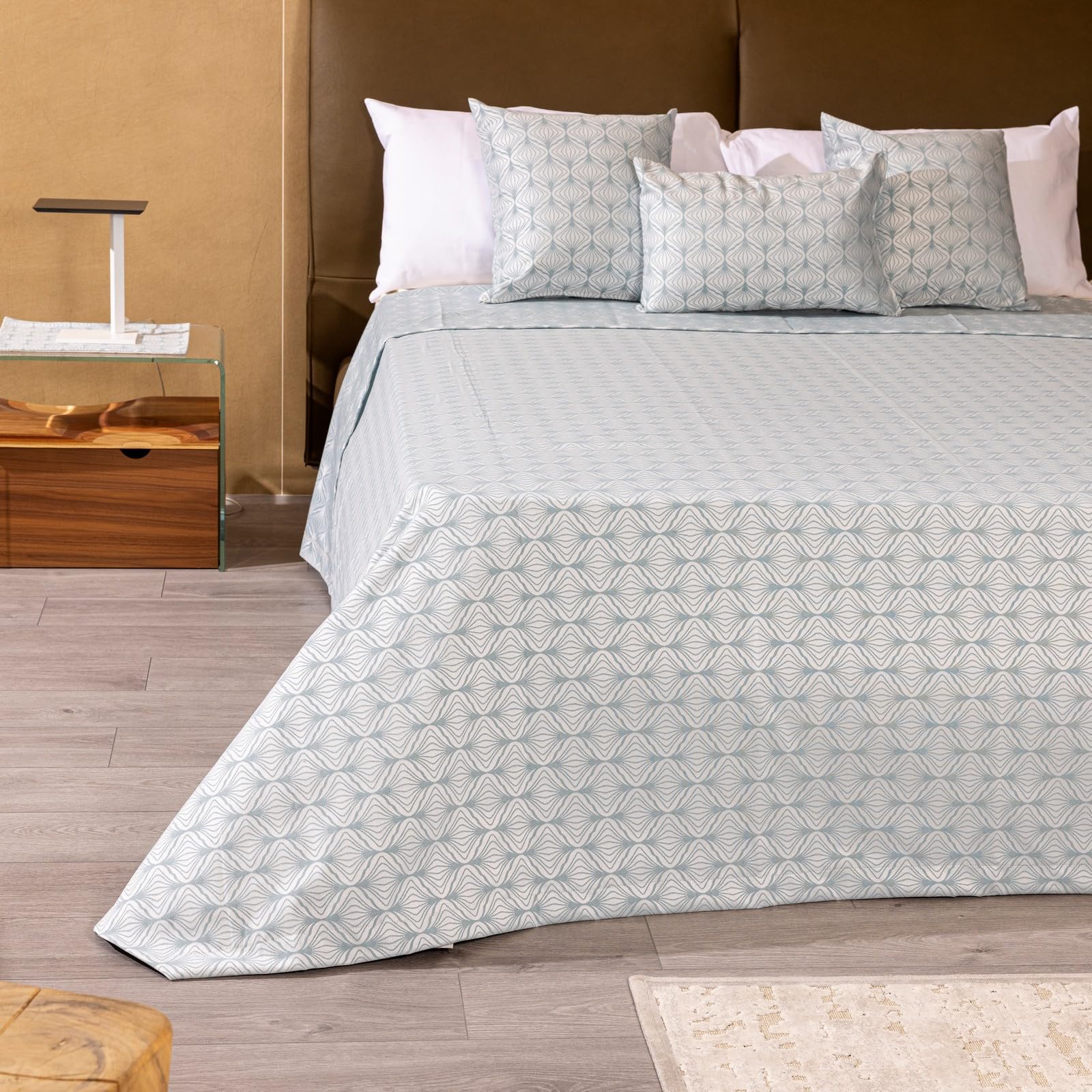 Copriletto leggero Matrimoniale 270x270 cm di raso Jacquard Rosalba