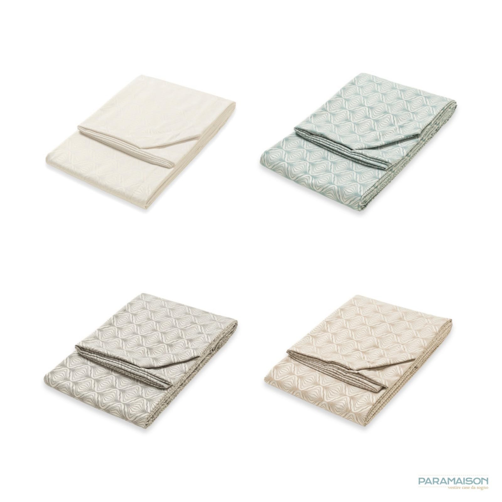 Copriletto leggero Matrimoniale 270x270 cm di raso Jacquard Rosalba