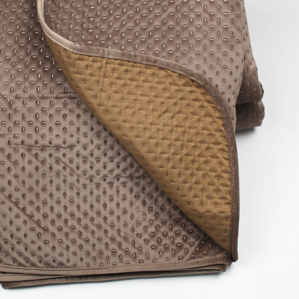 Copriletto Velour in velluto Velvet trapuntato per letto matrimoniale