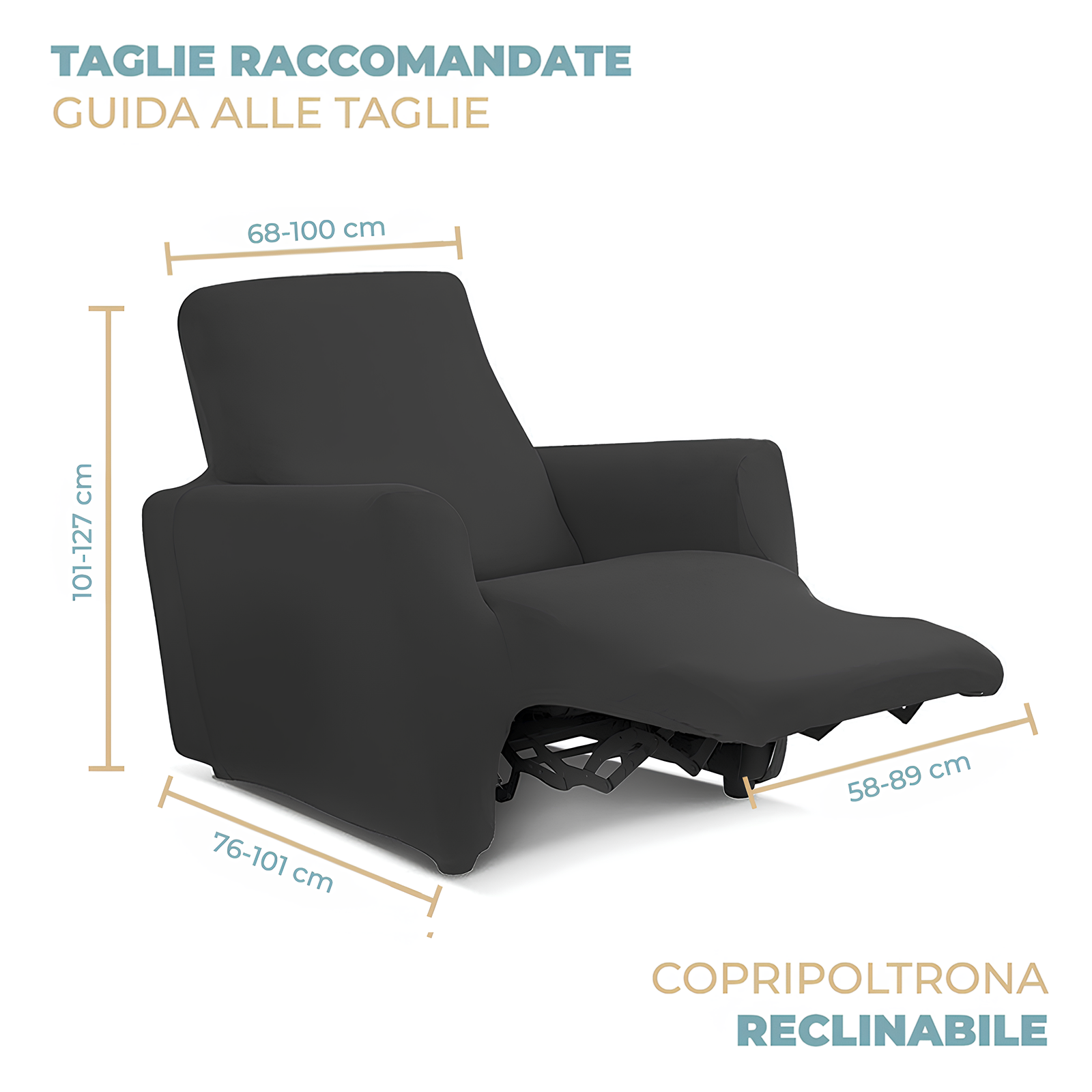 Copri poltrona Relax Reclinabile Elasticizzata Antimacchia Antigraffio elasticizzata