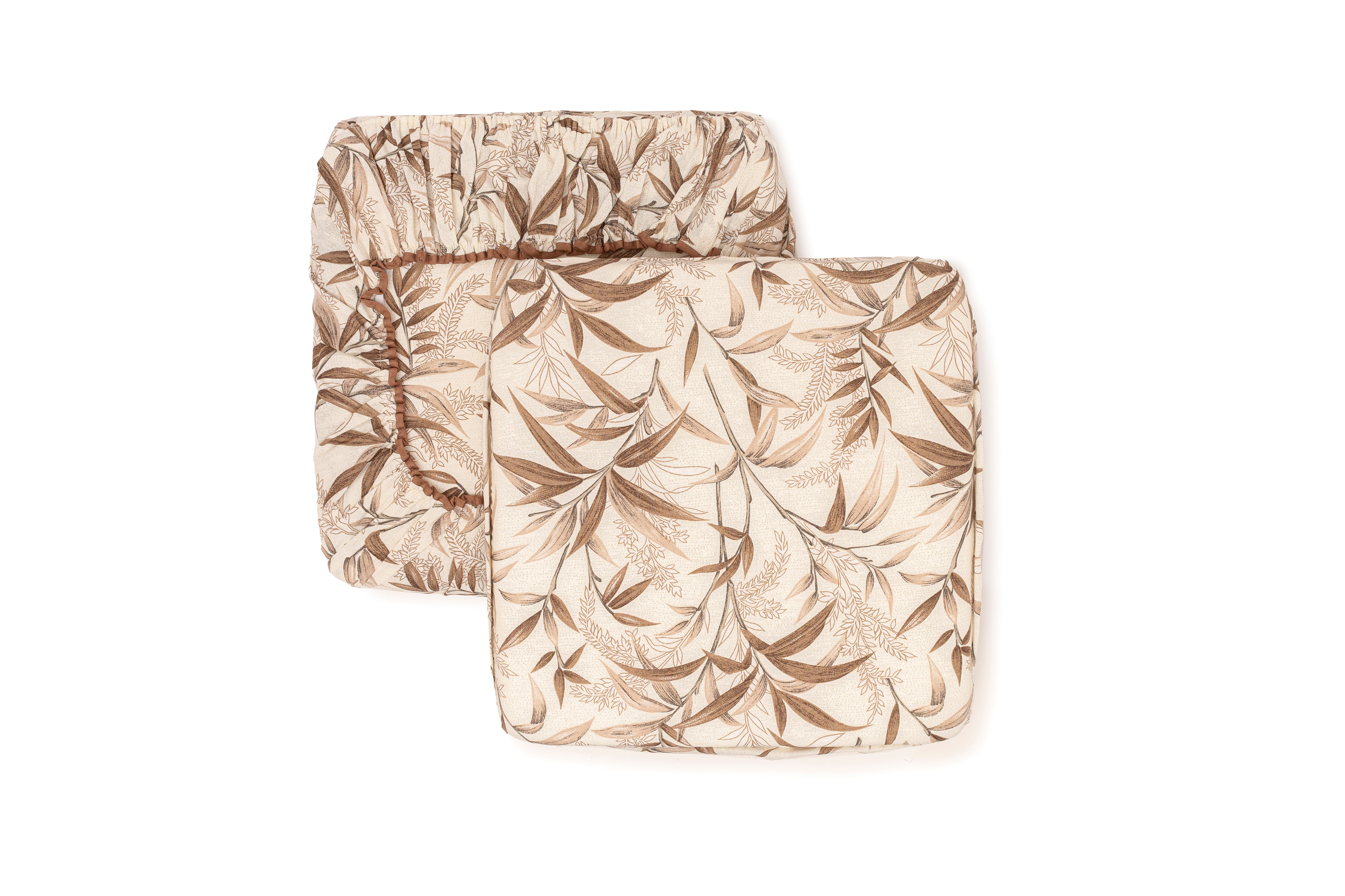 Cuscini Copri sedia 40x40 Set da 2 pezzi Imbottito con Fascia Elastica Stile Shabby Chic fantasia Ulivo