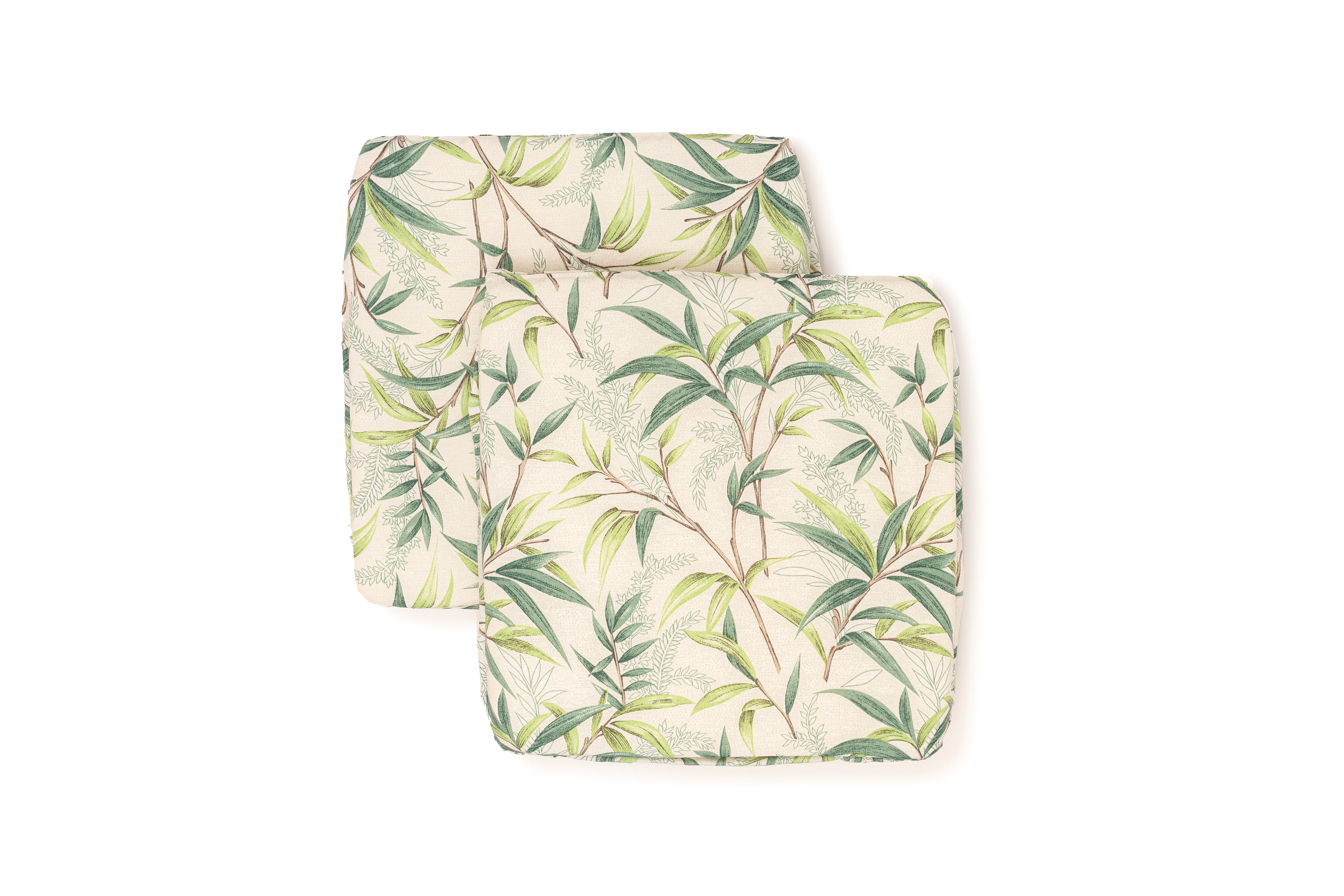 Cuscini Copri sedia 40x40 Set da 2 pezzi Imbottito con Fascia Elastica Stile Shabby Chic fantasia Ulivo