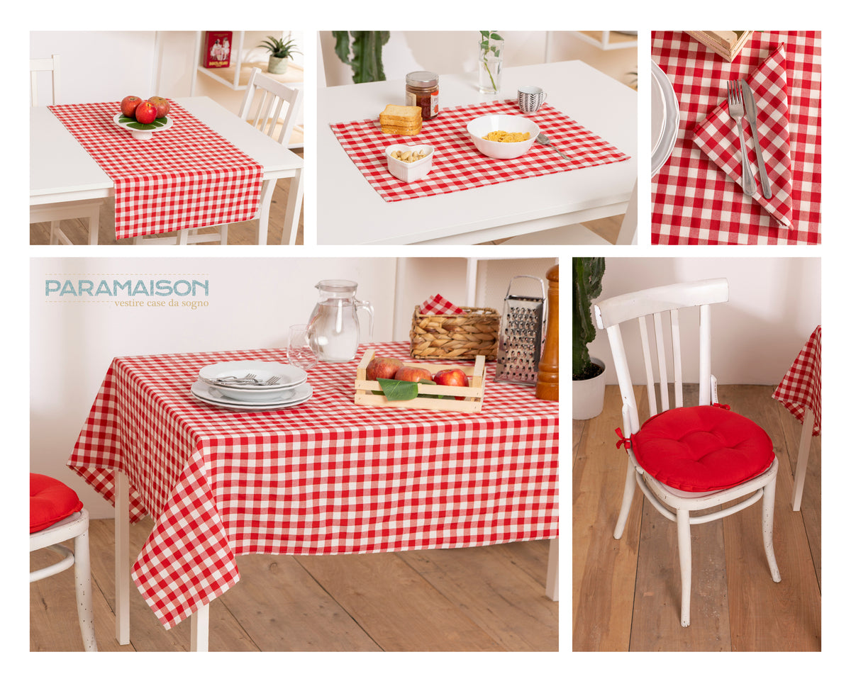 Cuscini per Sedia con Lacci diametro 40 rotondi cotone e poliestere vari colori