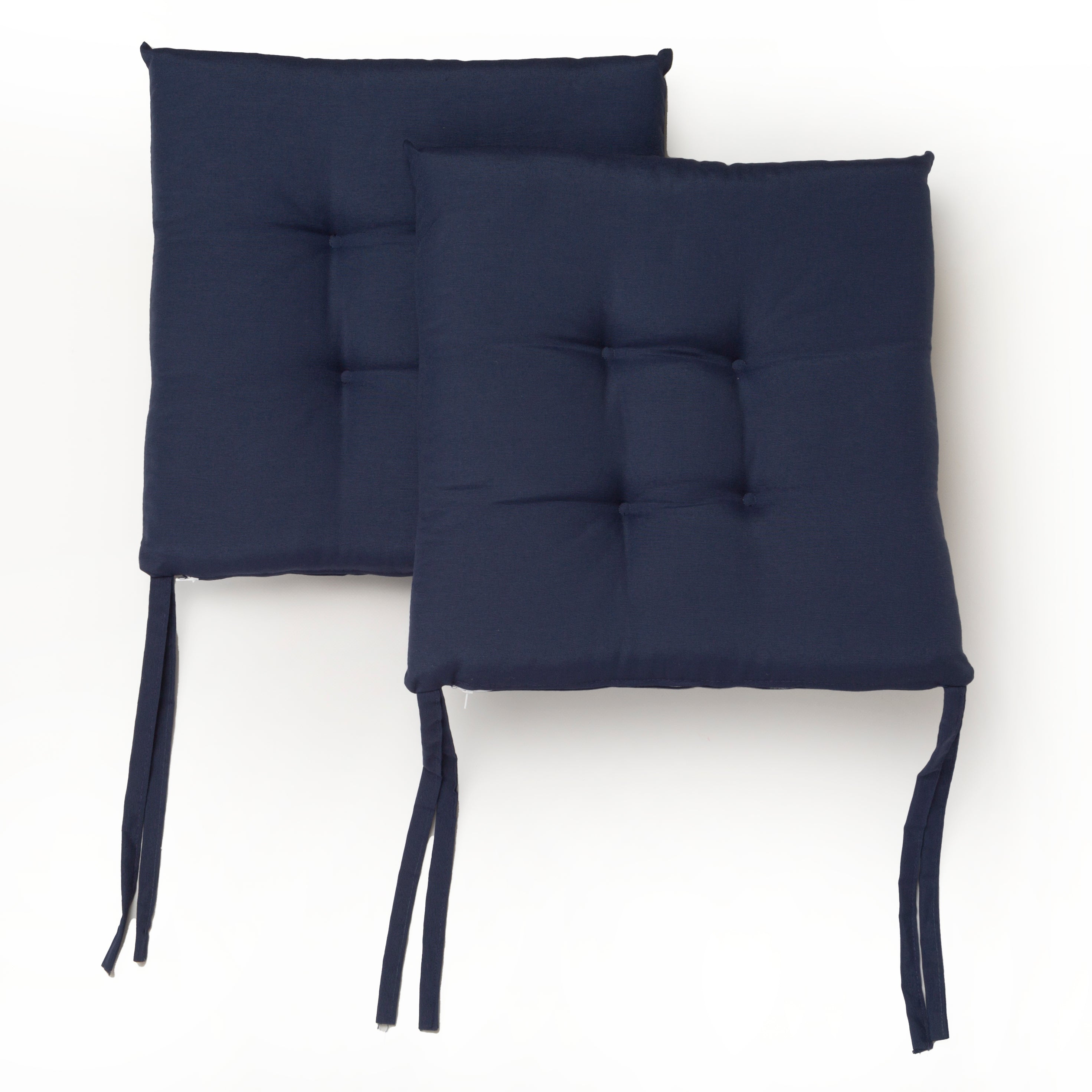 Cuscini Sedia con Lacci 40x40 Quadrato cotone e poliestere vari colori