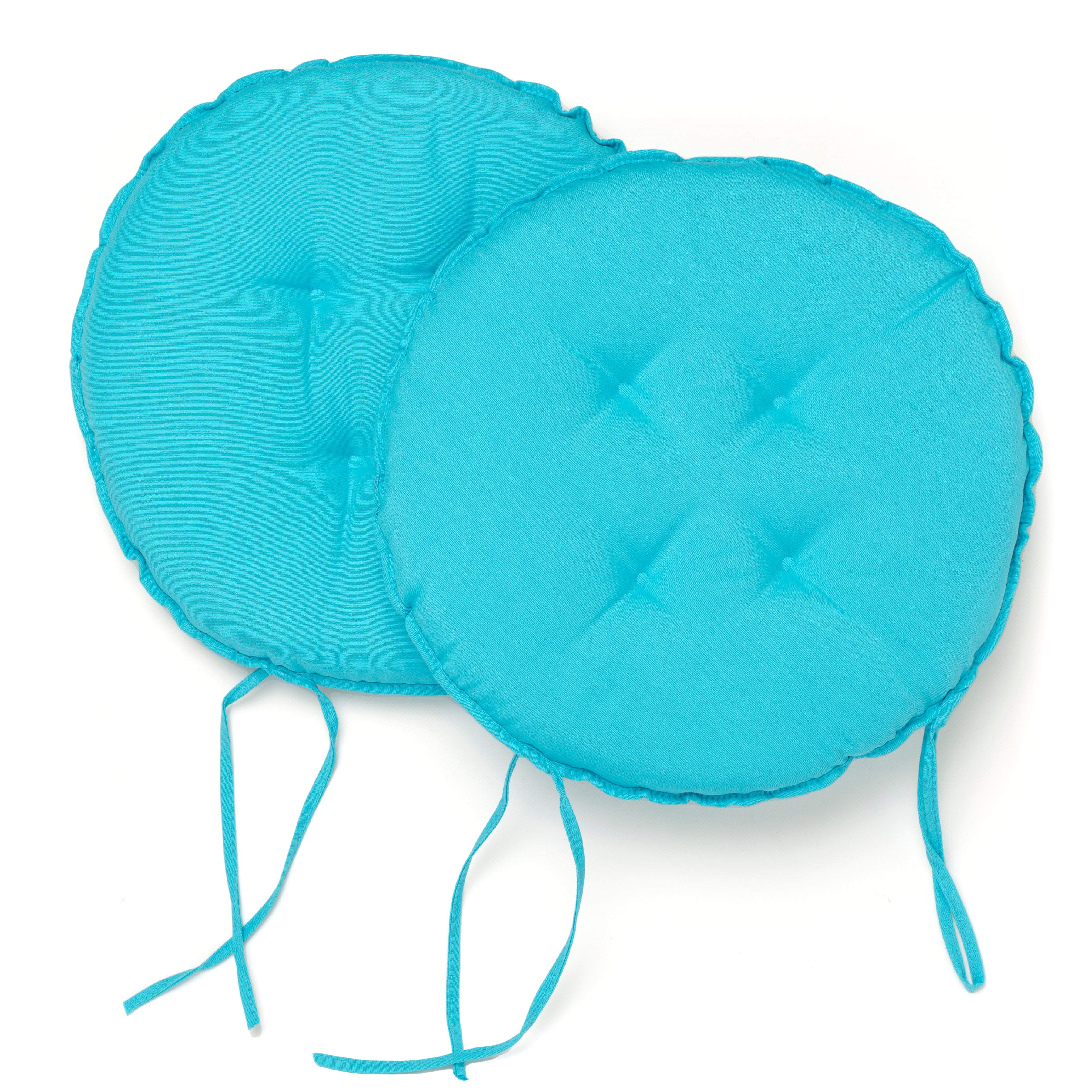 Cuscini per Sedia con Lacci diametro 40 rotondi cotone e poliestere vari colori