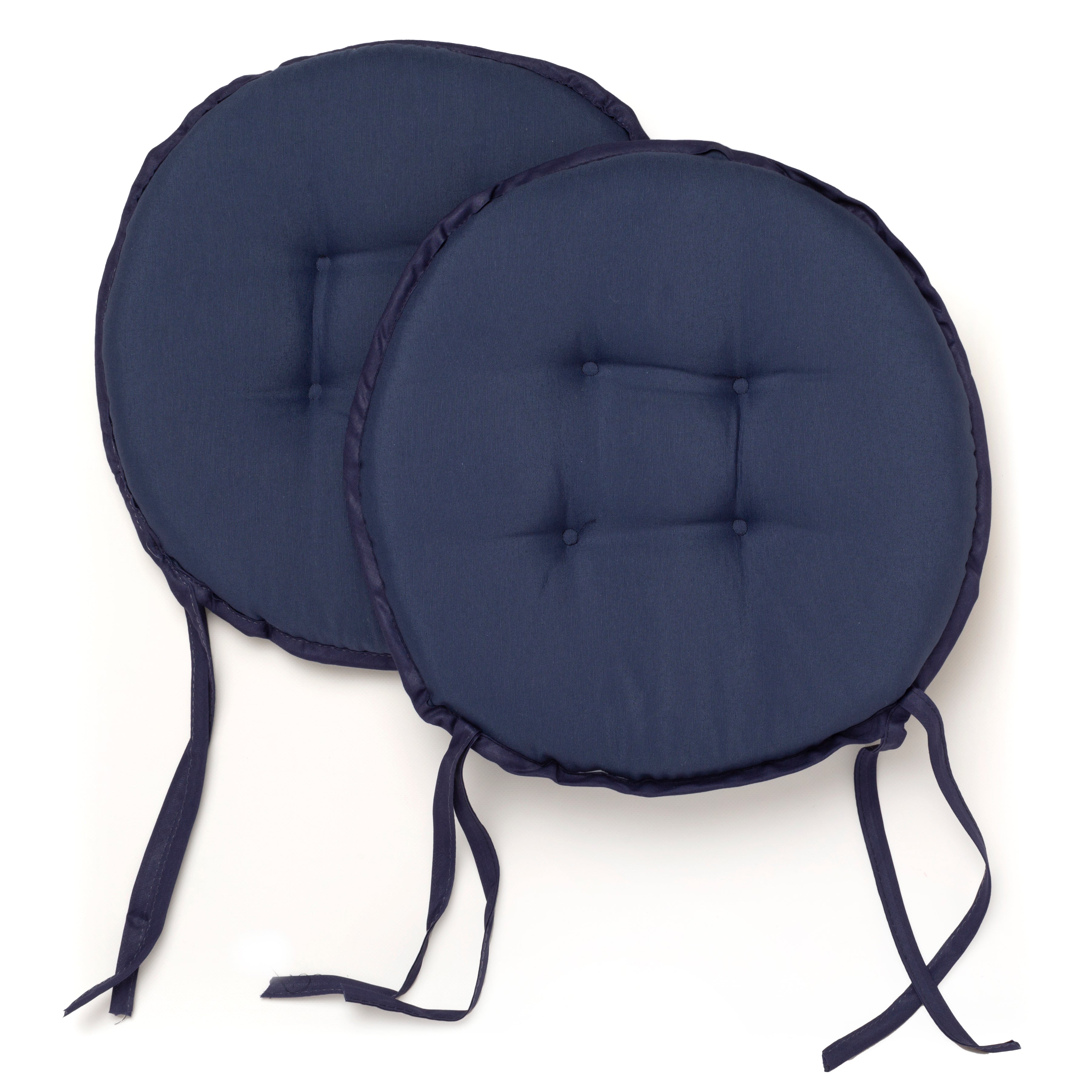 Cuscini per Sedia con Lacci diametro 40 rotondi cotone e poliestere vari colori