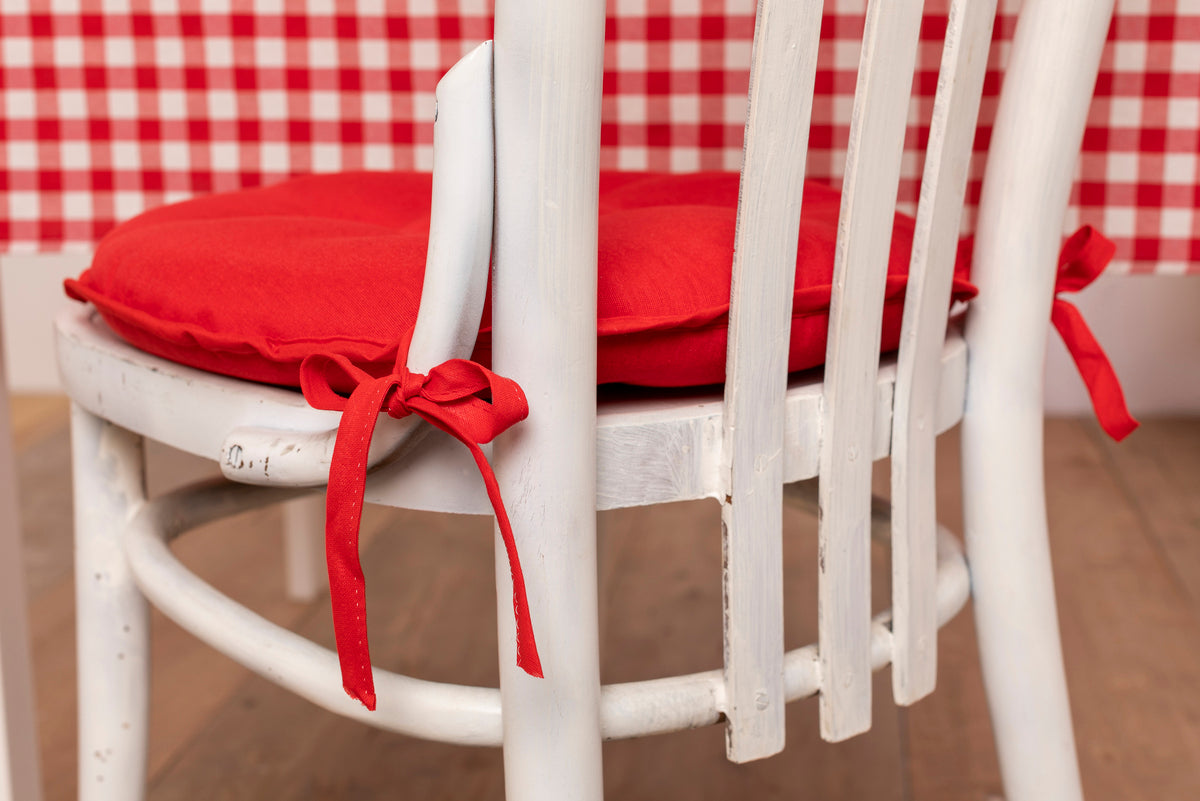 Cuscini per Sedia con Lacci diametro 40 rotondi cotone e poliestere vari colori