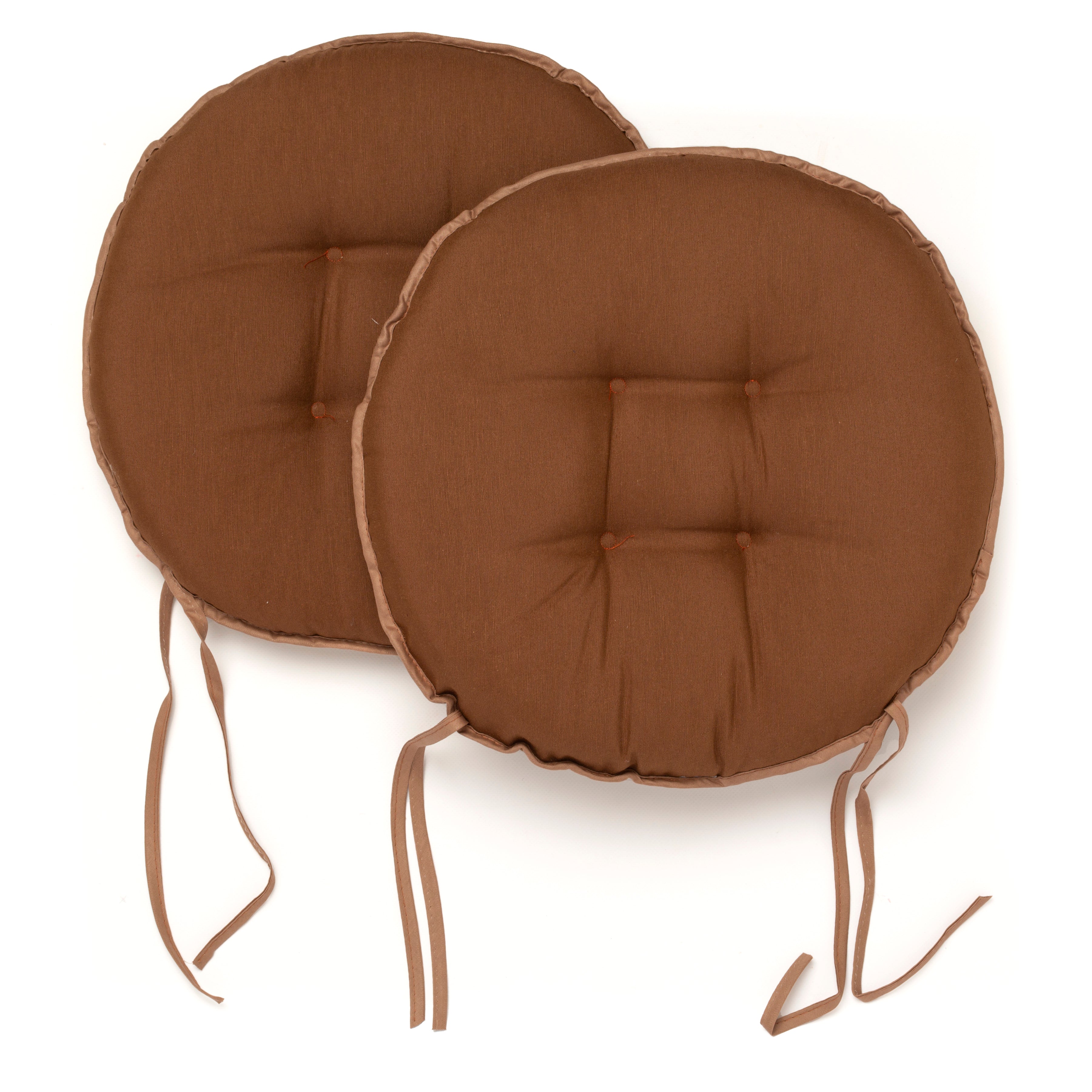 Cuscini per Sedia con Lacci diametro 40 rotondi cotone e poliestere vari colori