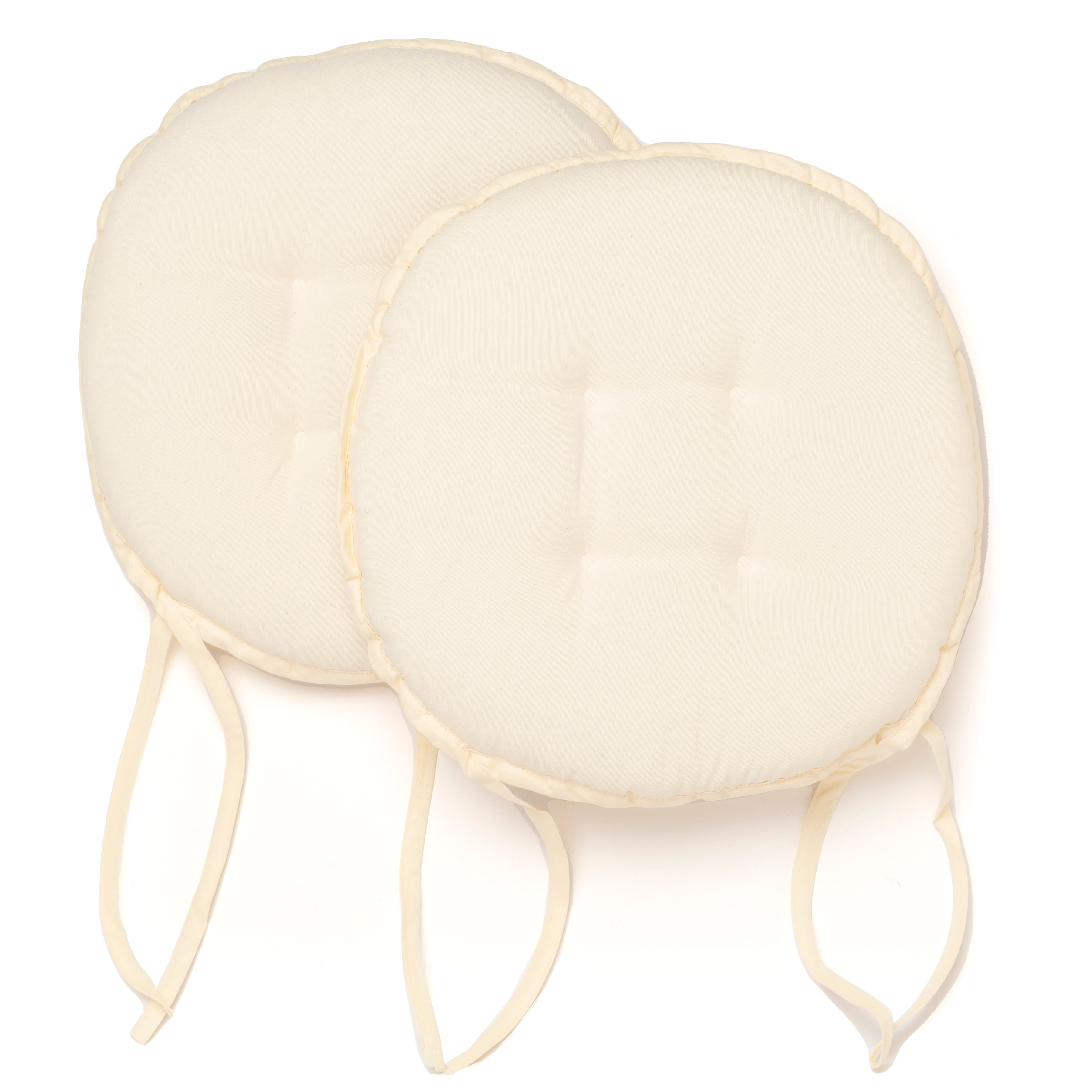 Cuscini per Sedia con Lacci diametro 40 rotondi cotone e poliestere vari colori