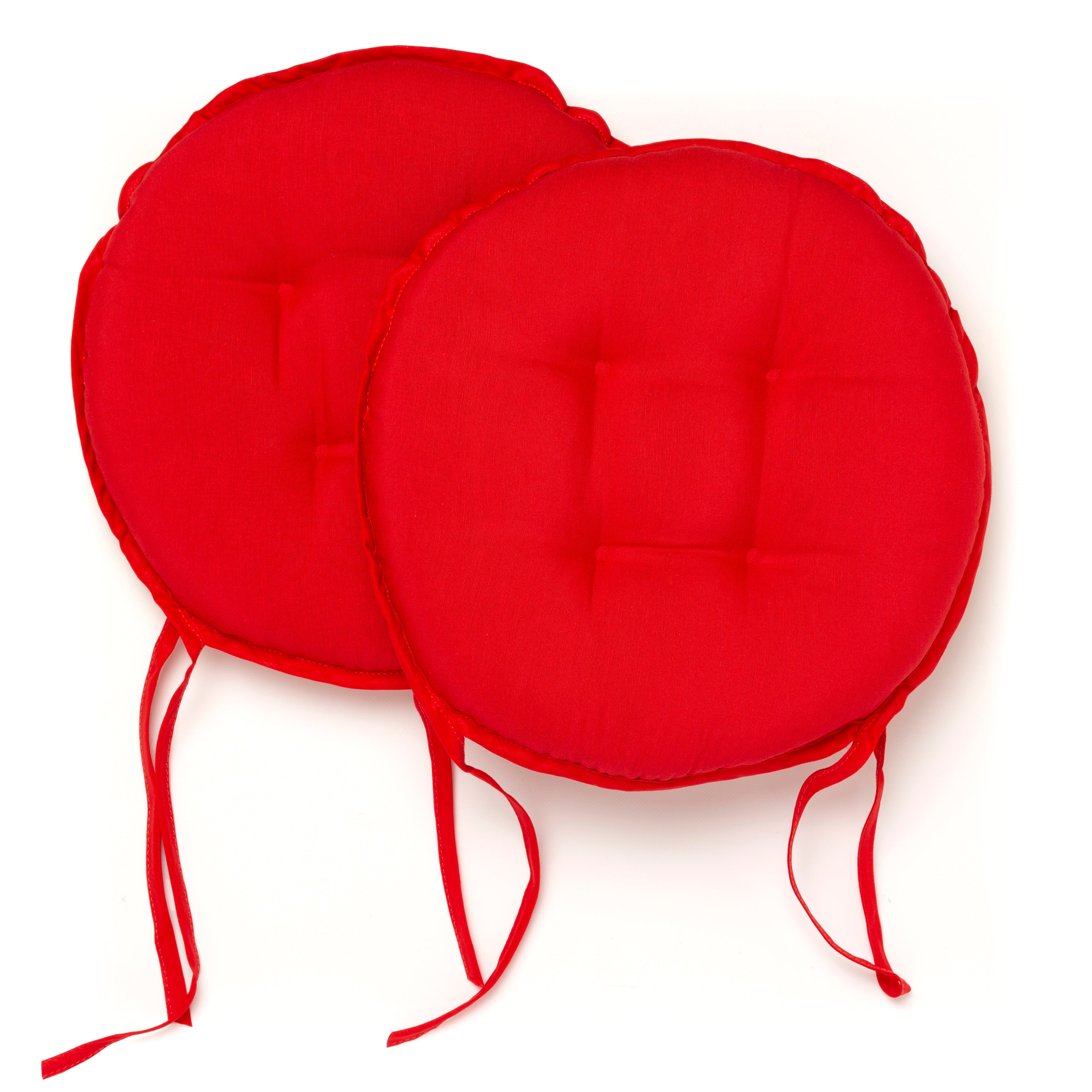 Cuscini per Sedia con Lacci diametro 40 rotondi cotone e poliestere vari colori