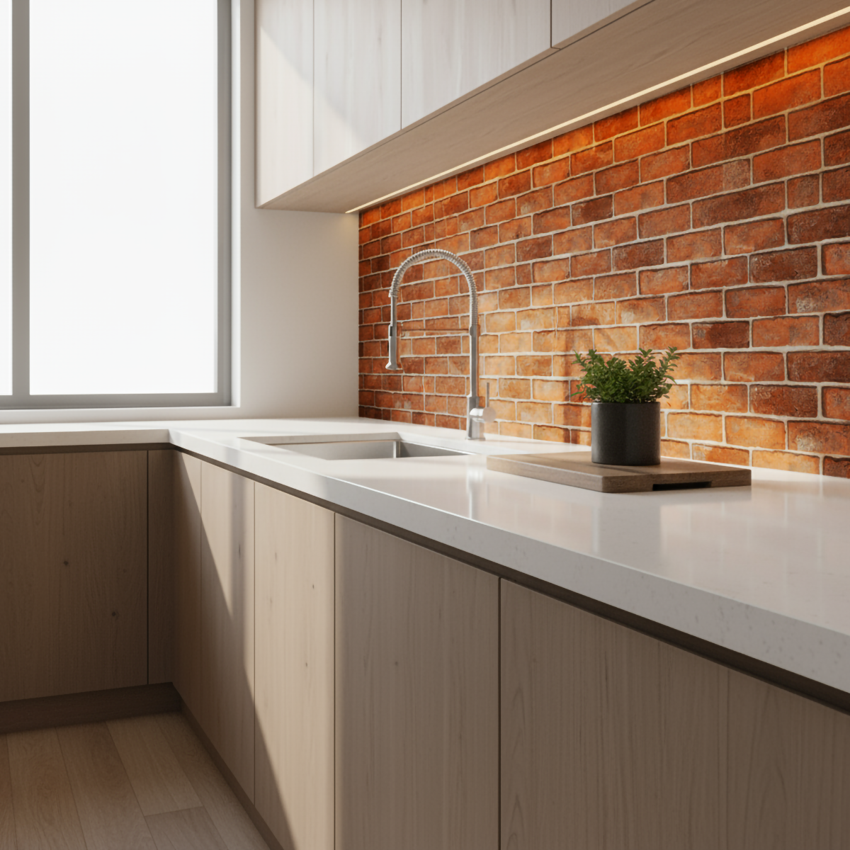 Carta da Parati Autoadesiva Effetto Mattone Vintage – Vinile Lavabile 120×280 cm | Finta Pietra per Pareti, Cucina e Arredi