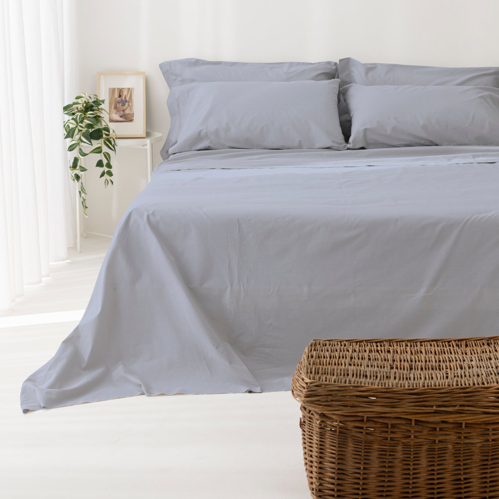 Coppia Federe Cotone per guanciale Set 2 Pezzi Cromo Vari Colori