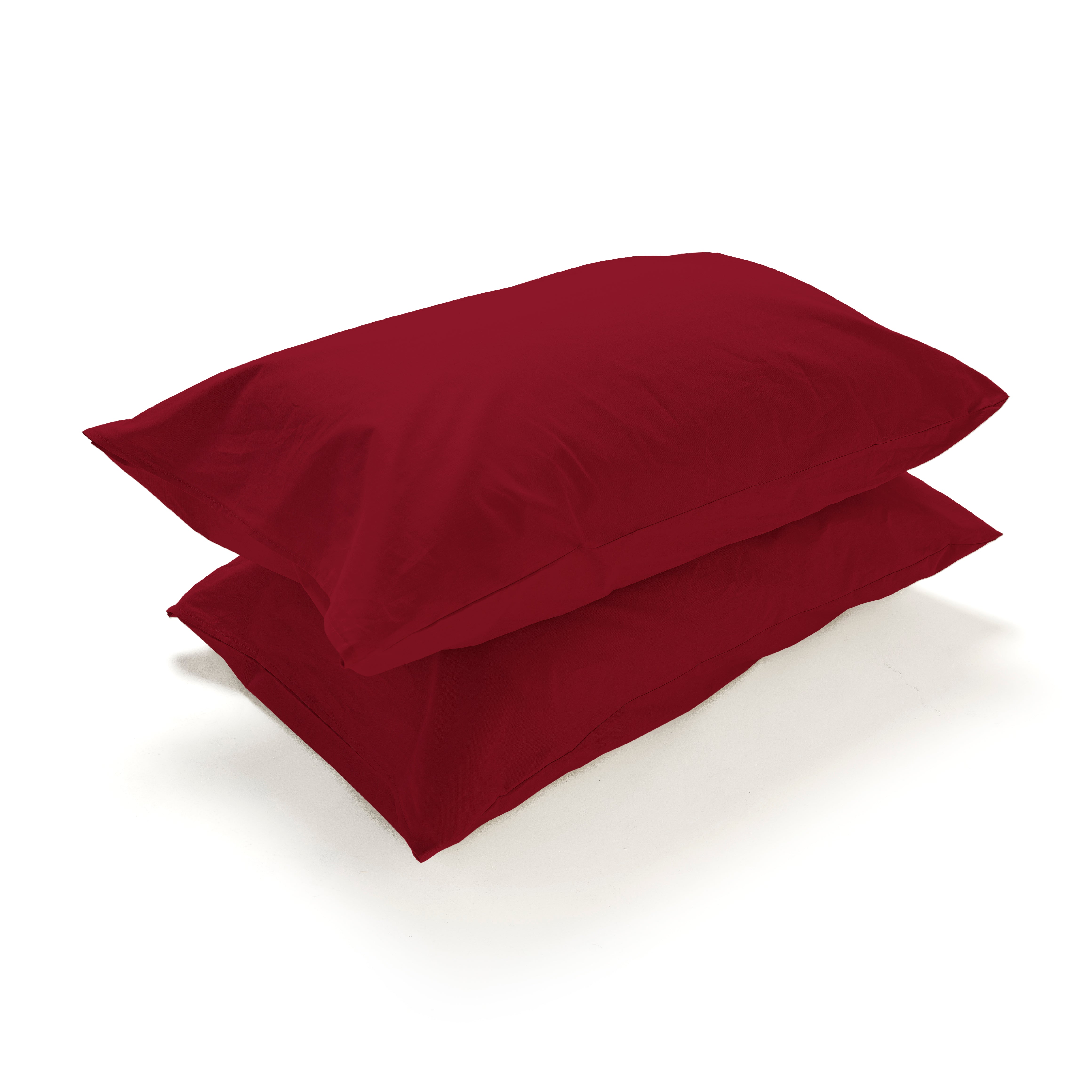 Coppia Federe Cotone per guanciale Set 2 Pezzi Cromo Vari Colori