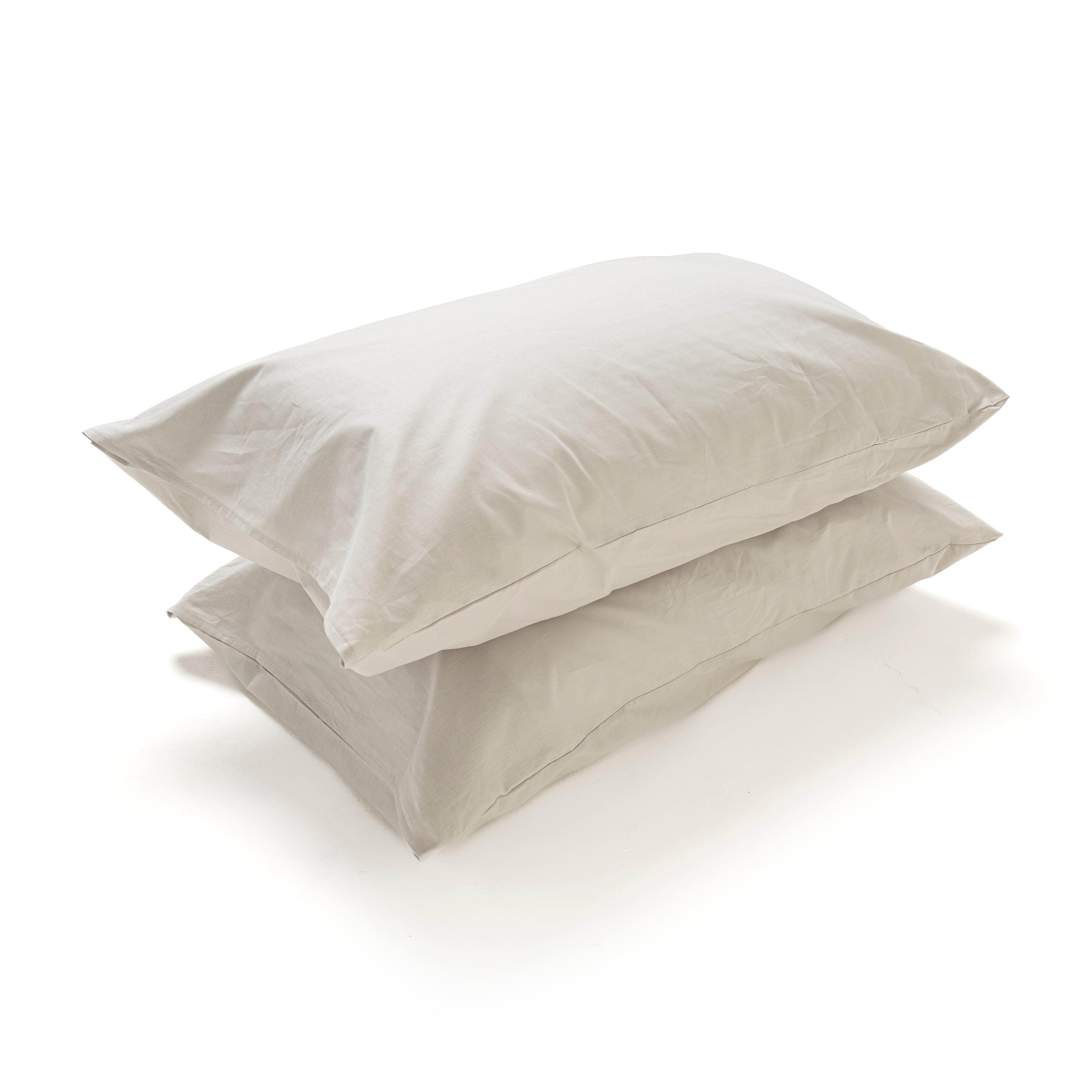 Coppia Federe Cotone per guanciale Set 2 Pezzi Cromo Vari Colori