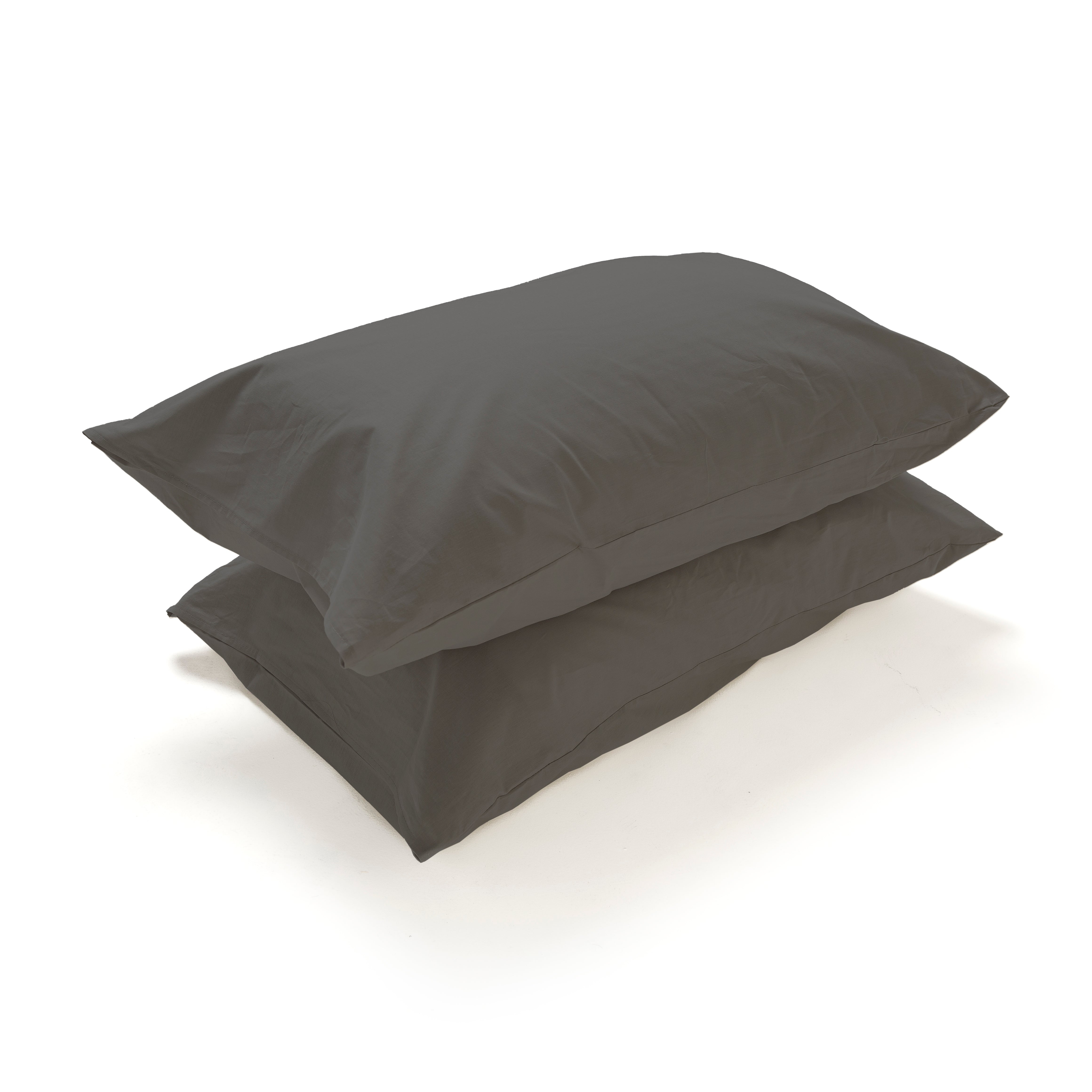 Coppia Federe a Sacchetto in Cotone per Guanciale – Set 2 Pezzi, Colore Cromo, Disponibili in Vari Colori