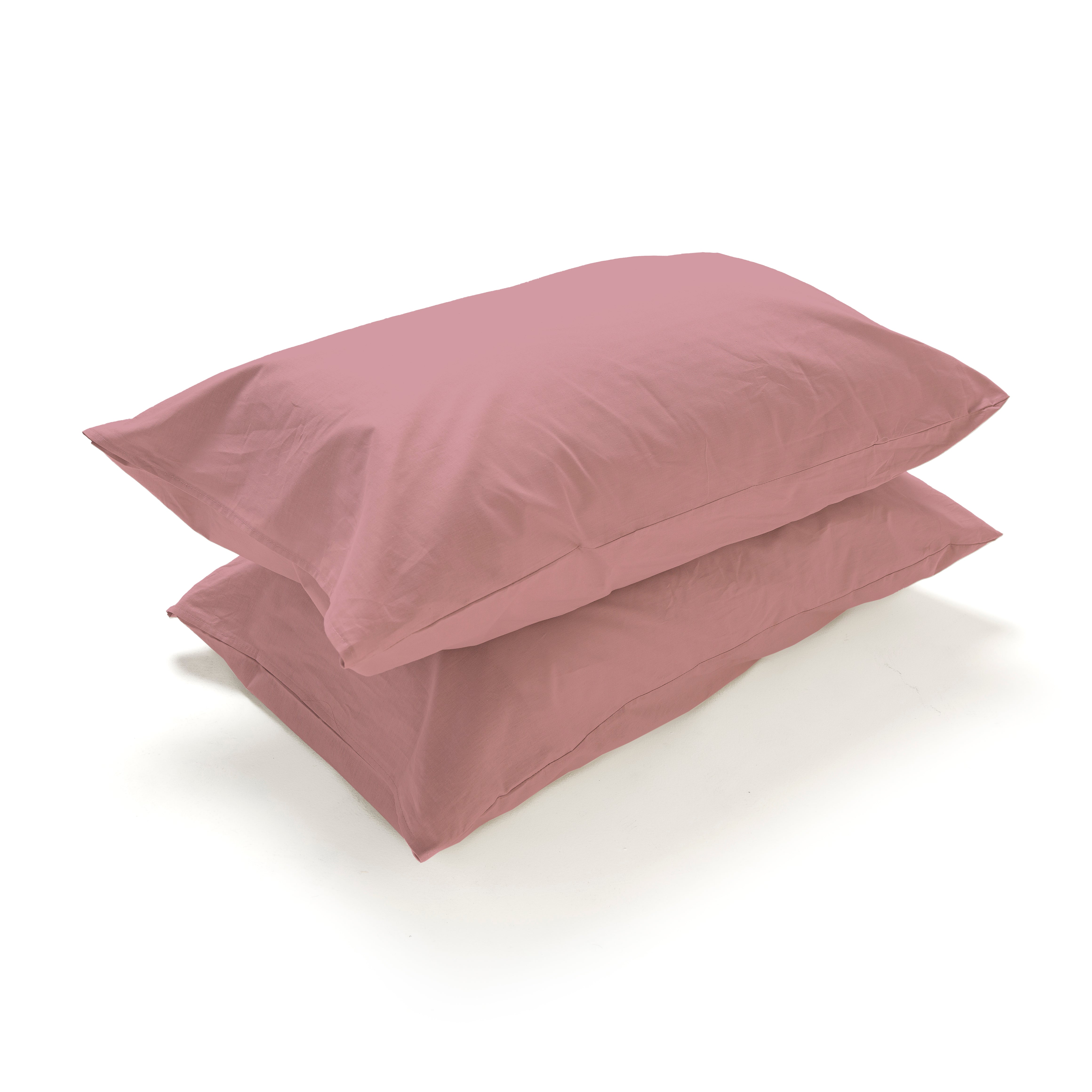 Coppia Federe Cotone per guanciale Set 2 Pezzi Cromo Vari Colori