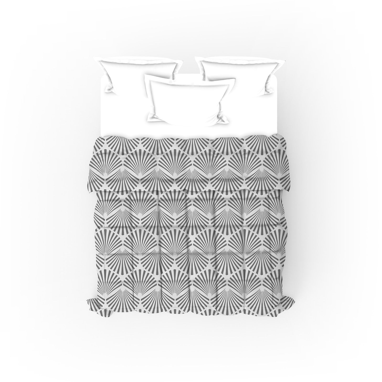 Trapunta Stampa Digitale Matrimoniale 260x270 piumone king size fantasia Conchiglia