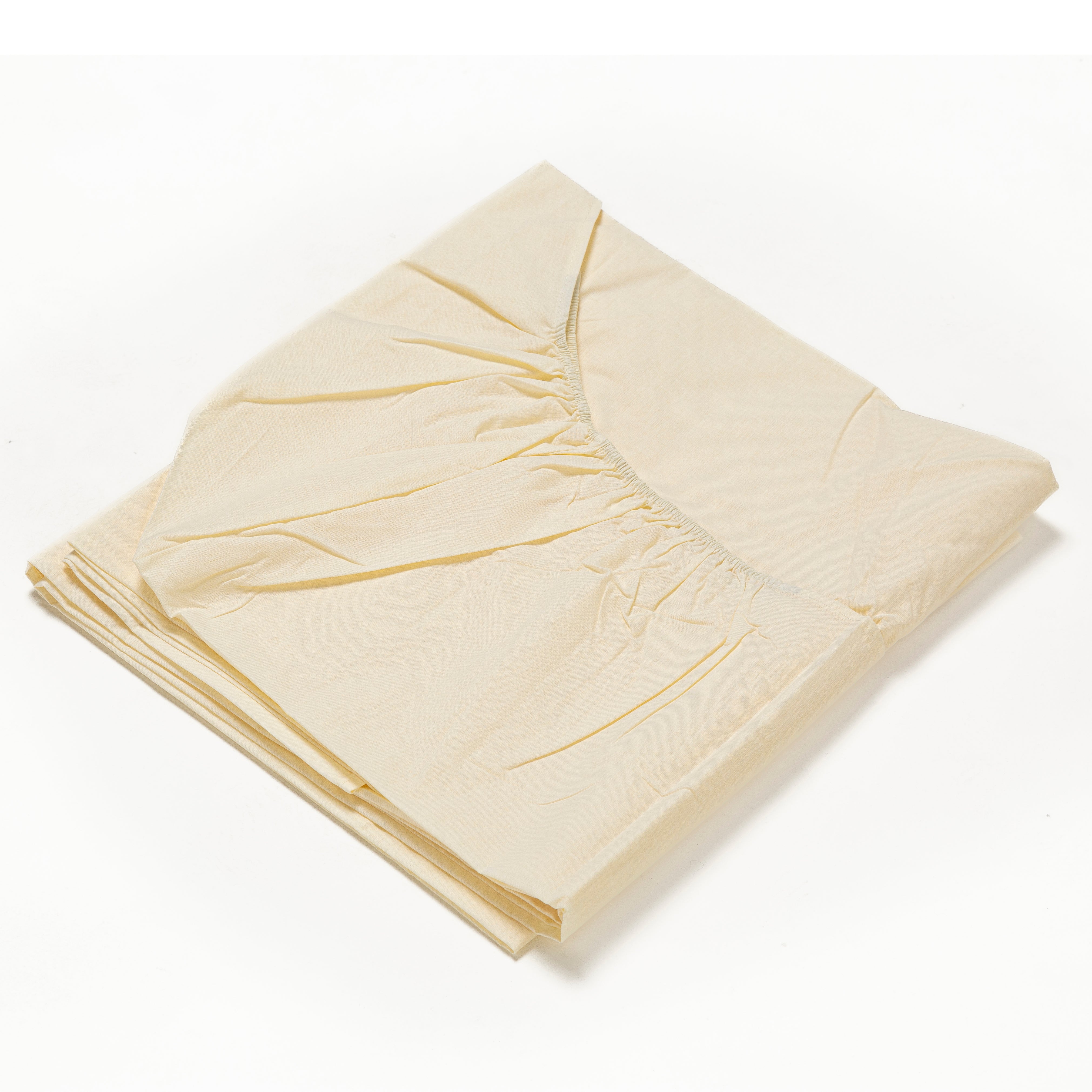 Lenzuolo Sotto con Angoli Cromo Puro Cotone per Letto Matrimoniale 2 Piazze 180x200+25 cm