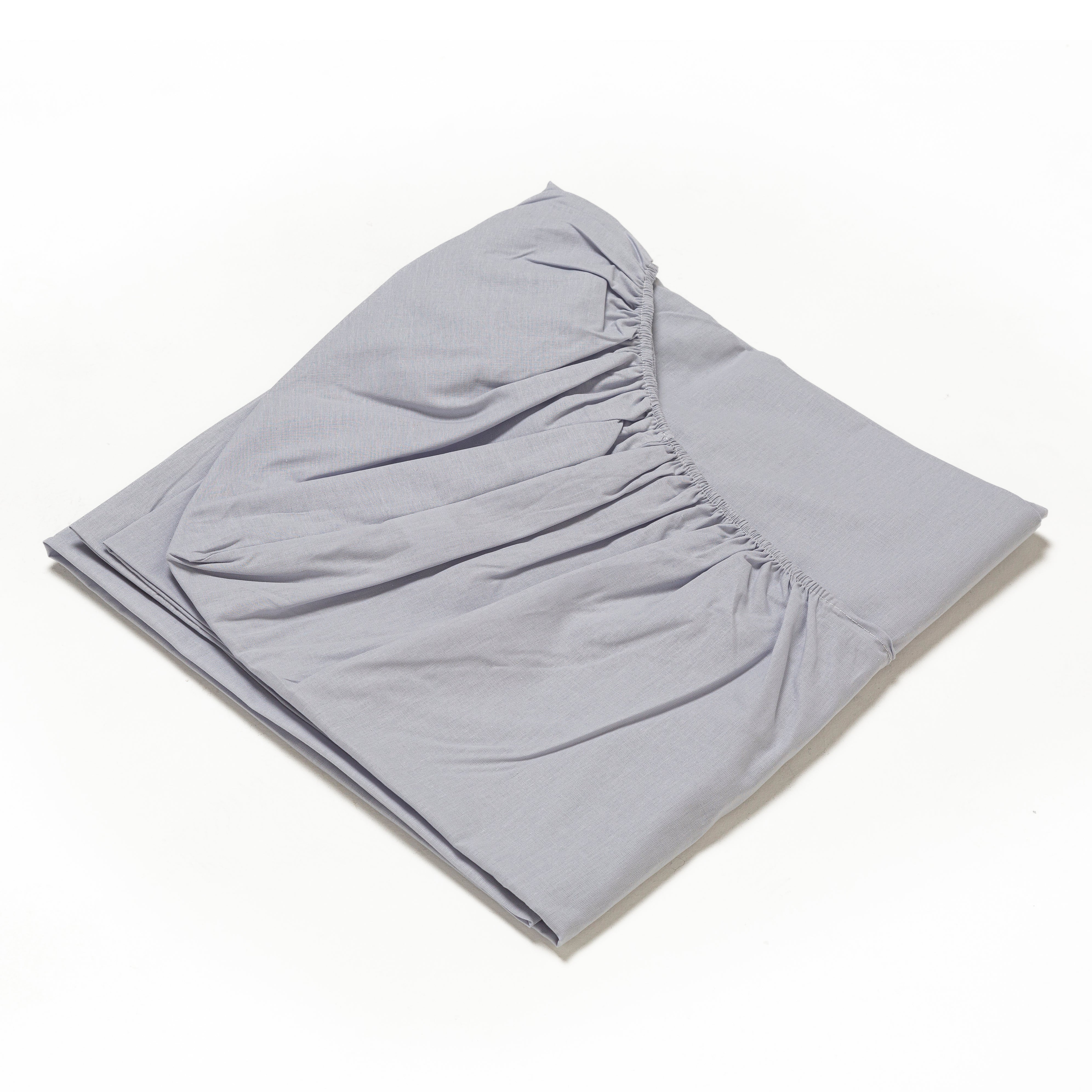 Lenzuolo Sotto con Angoli in Puro Cotone per Letto Singolo 90x200+25 cm – Morbido, Traspirante e Termoregolatore, Colore Cromo, Made in Italy