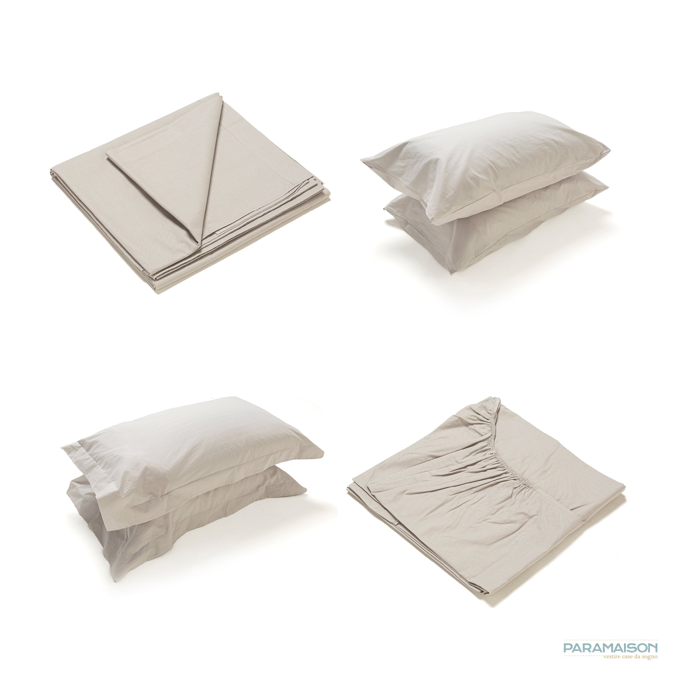 Lenzuolo Sotto con Angoli in Puro Cotone per Letto Singolo 90x200+25 cm – Morbido, Traspirante e Termoregolatore, Colore Cromo, Made in Italy