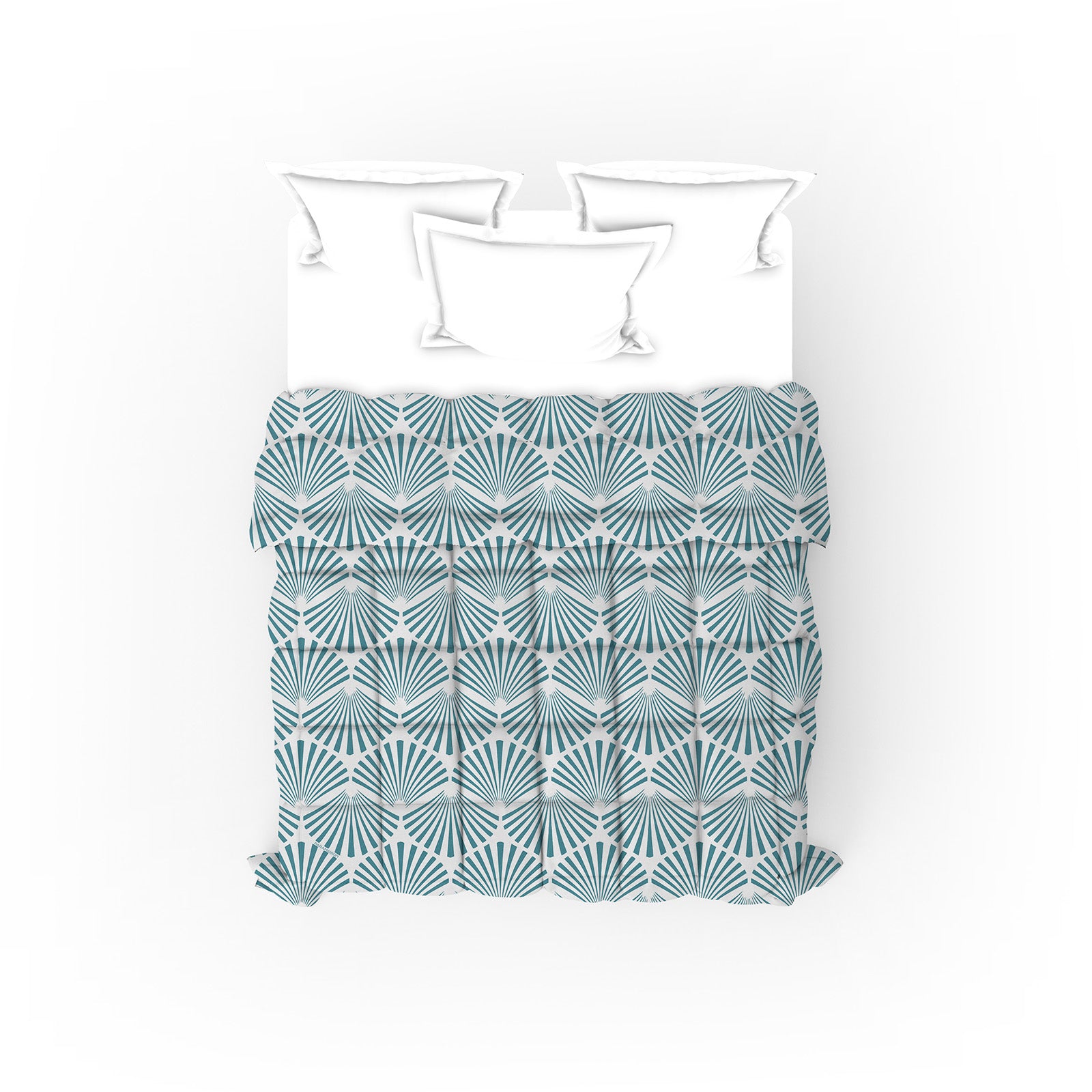 Trapunta Stampa Digitale Matrimoniale 260x270 piumone king size fantasia Conchiglia