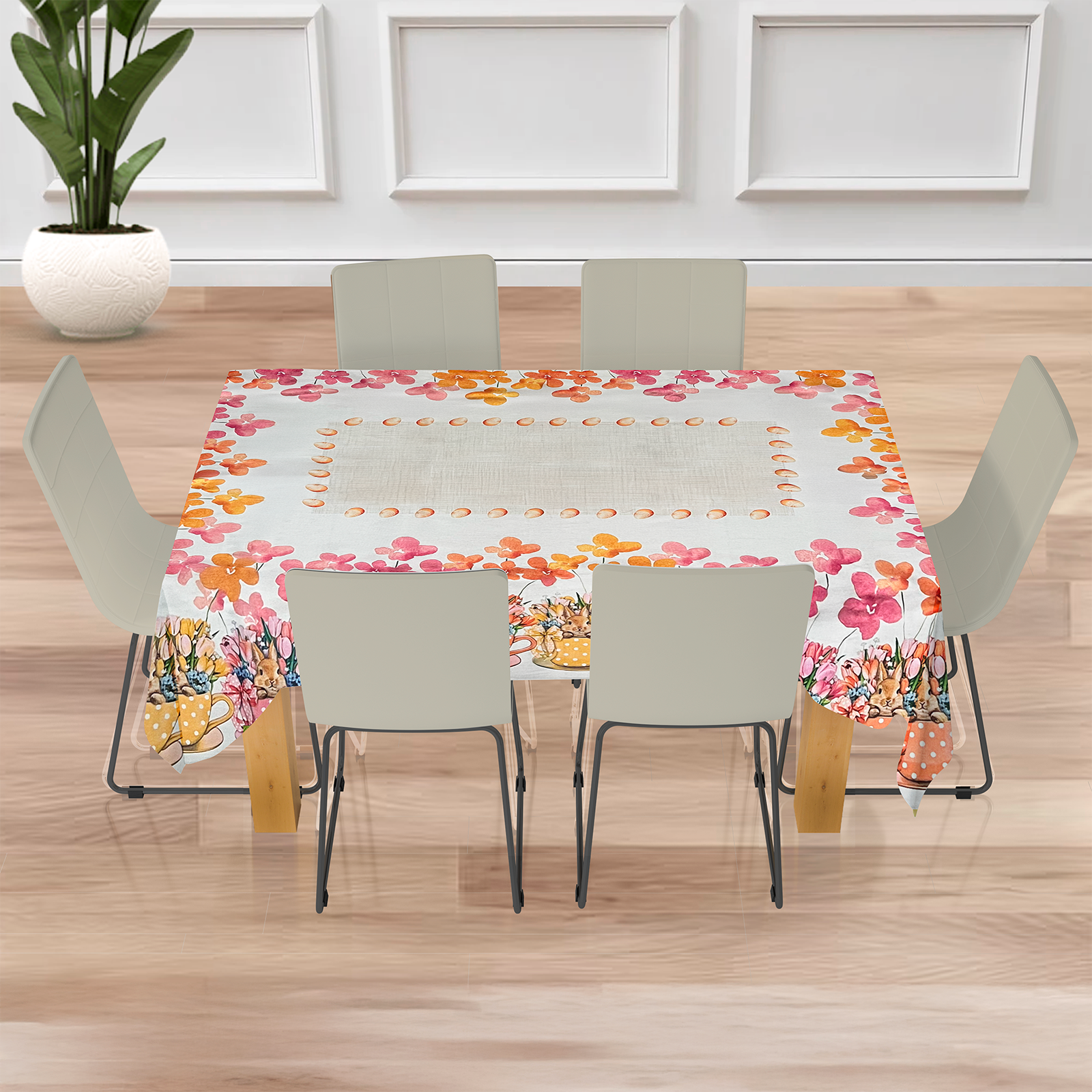 Tovaglia Pasqua varie dimensioni puro cotone stampato Easter artigianale