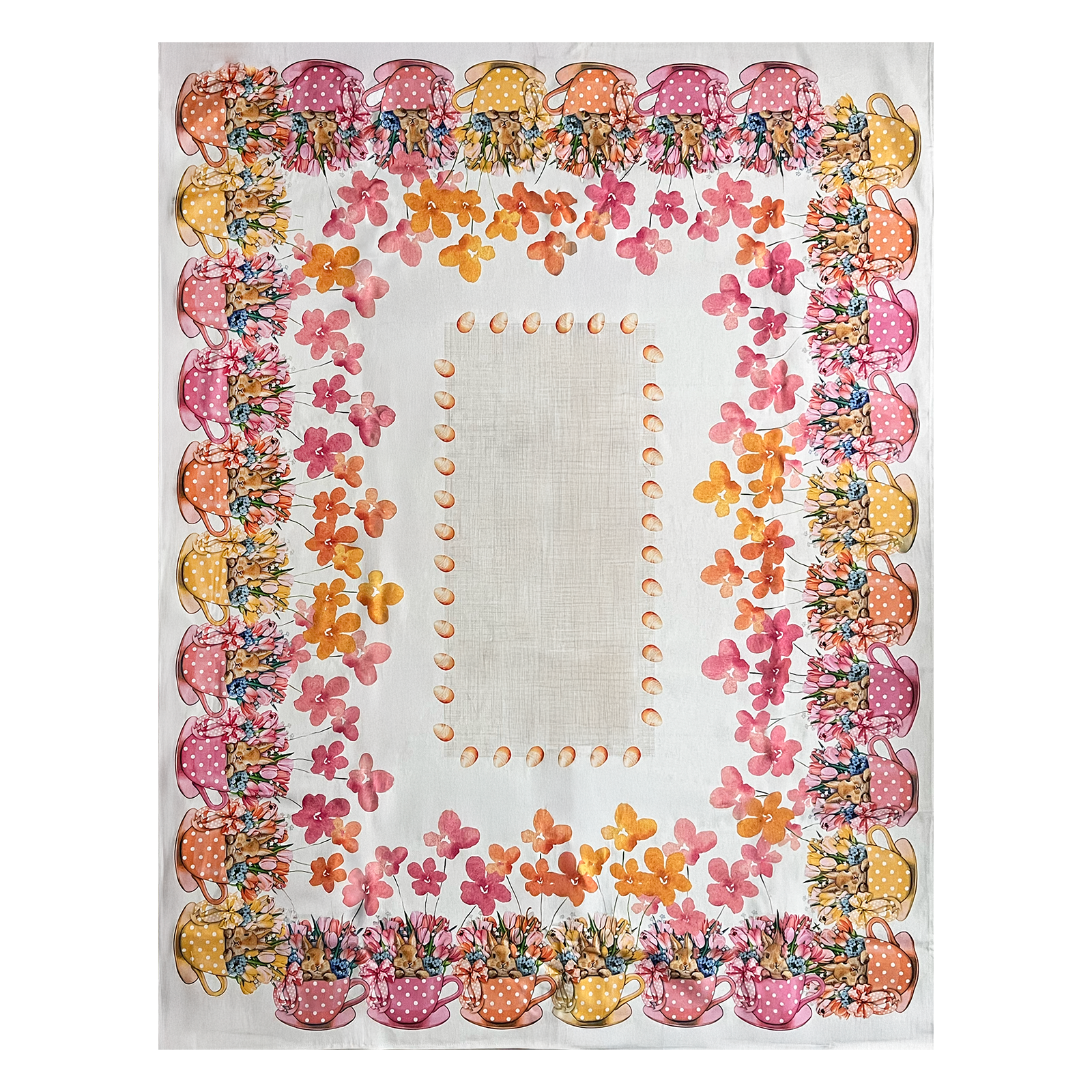 Tovaglia Pasqua varie dimensioni puro cotone stampato Easter artigianale