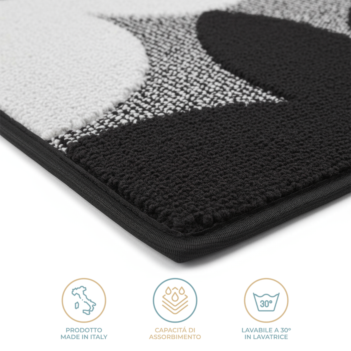 Tappeto passatoia da Cucina 3D con Fiore Tridimensionale – Morbido, Bordato, Moderno e Antiscivolo Varie misure