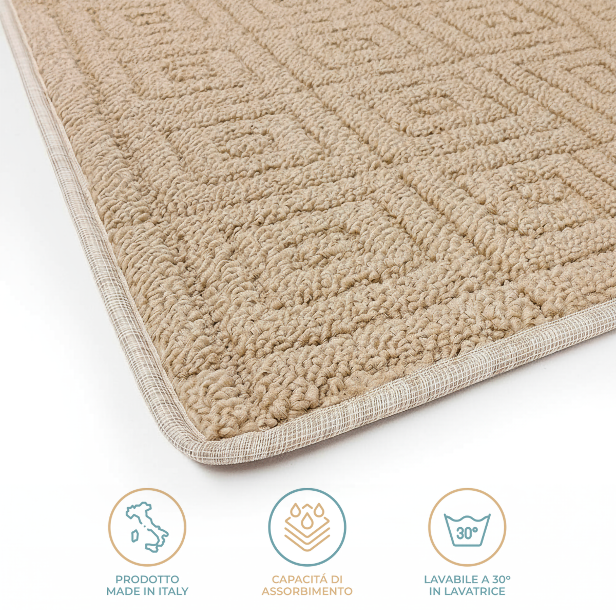 Tappeto Passatoia da Cucina 3D Quadro – Morbido, Bordato, Moderno e Antiscivolo • Disponibile in Varie Misure