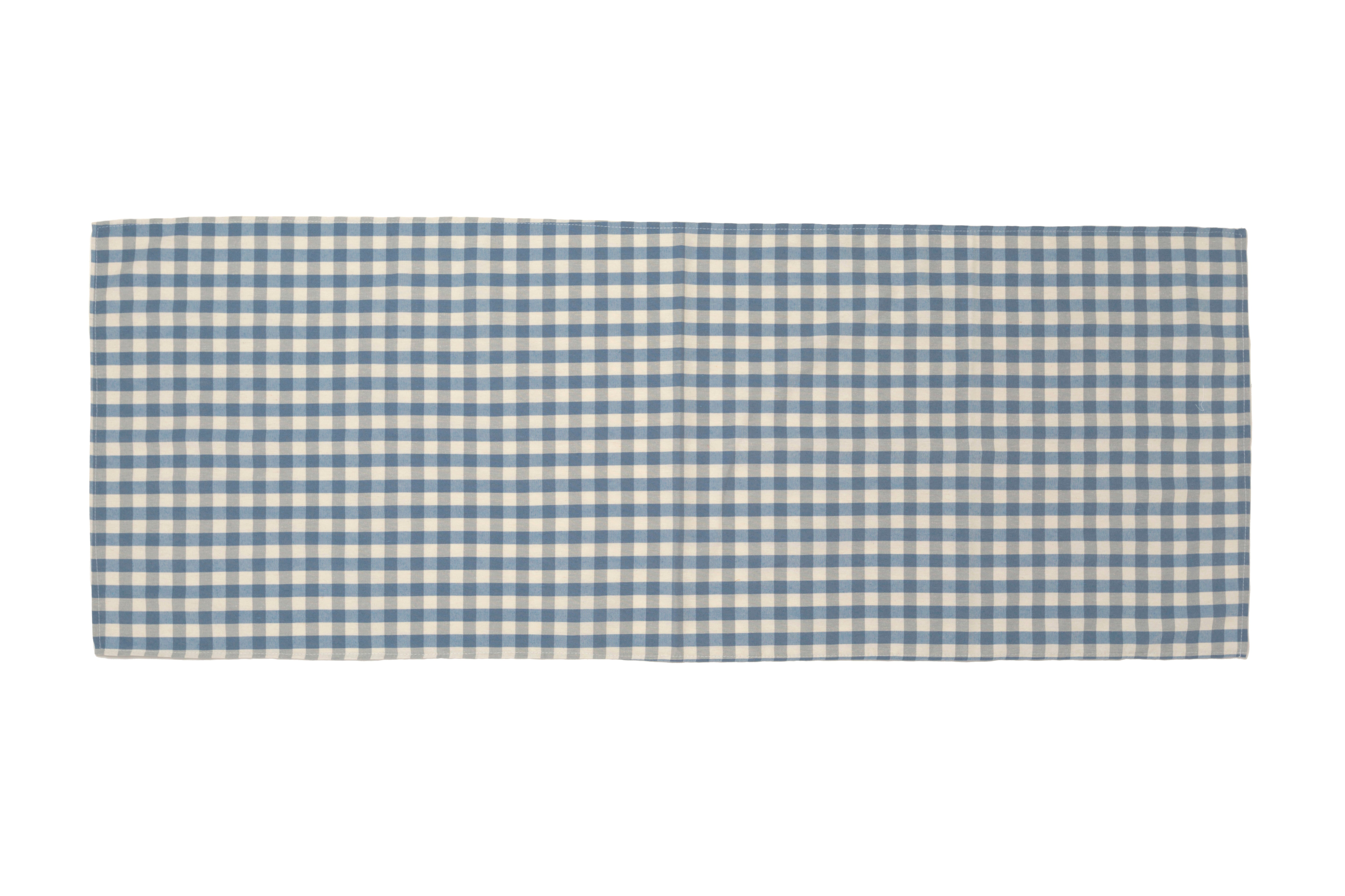 Runner a Quadretti Stile Country 40x140 cm in Cotone e Poliestere Vari Colori