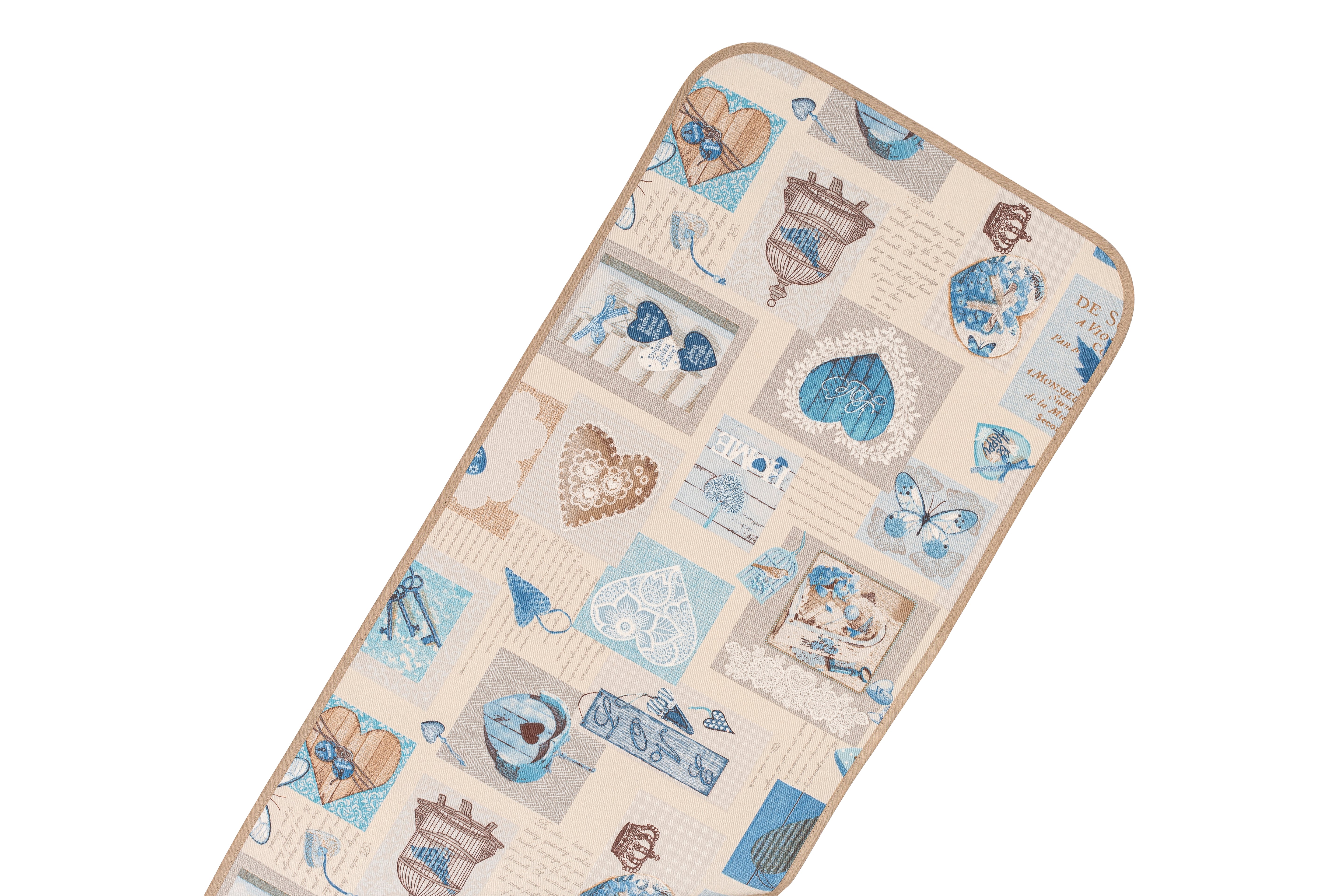 Runner 40x140 Azzurro, Bordeaux, Grigio o Verde cotone e poliestere linea Shabby Chic fantasia Chiave