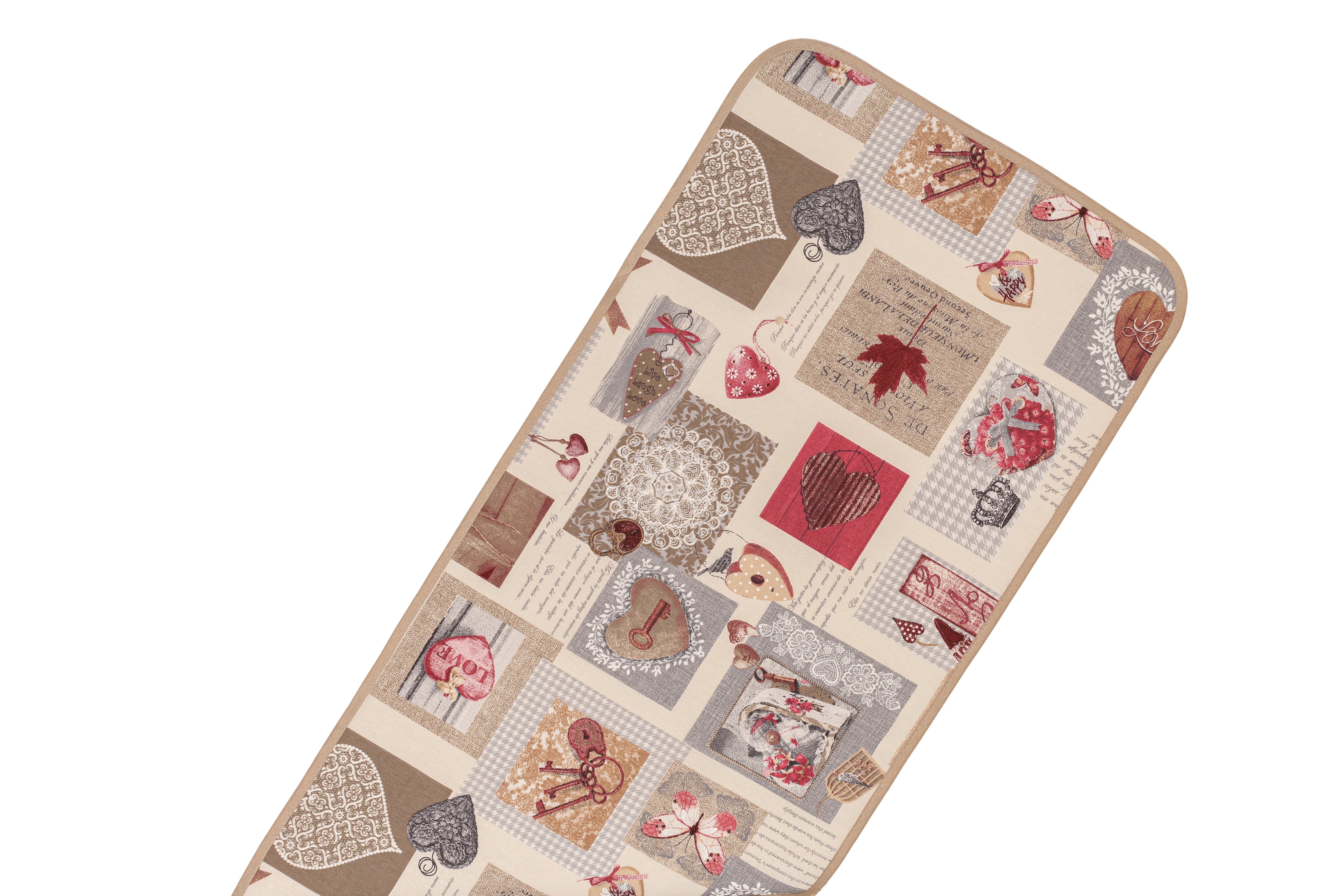 Runner 40x140 Azzurro, Bordeaux, Grigio o Verde cotone e poliestere linea Shabby Chic fantasia Chiave