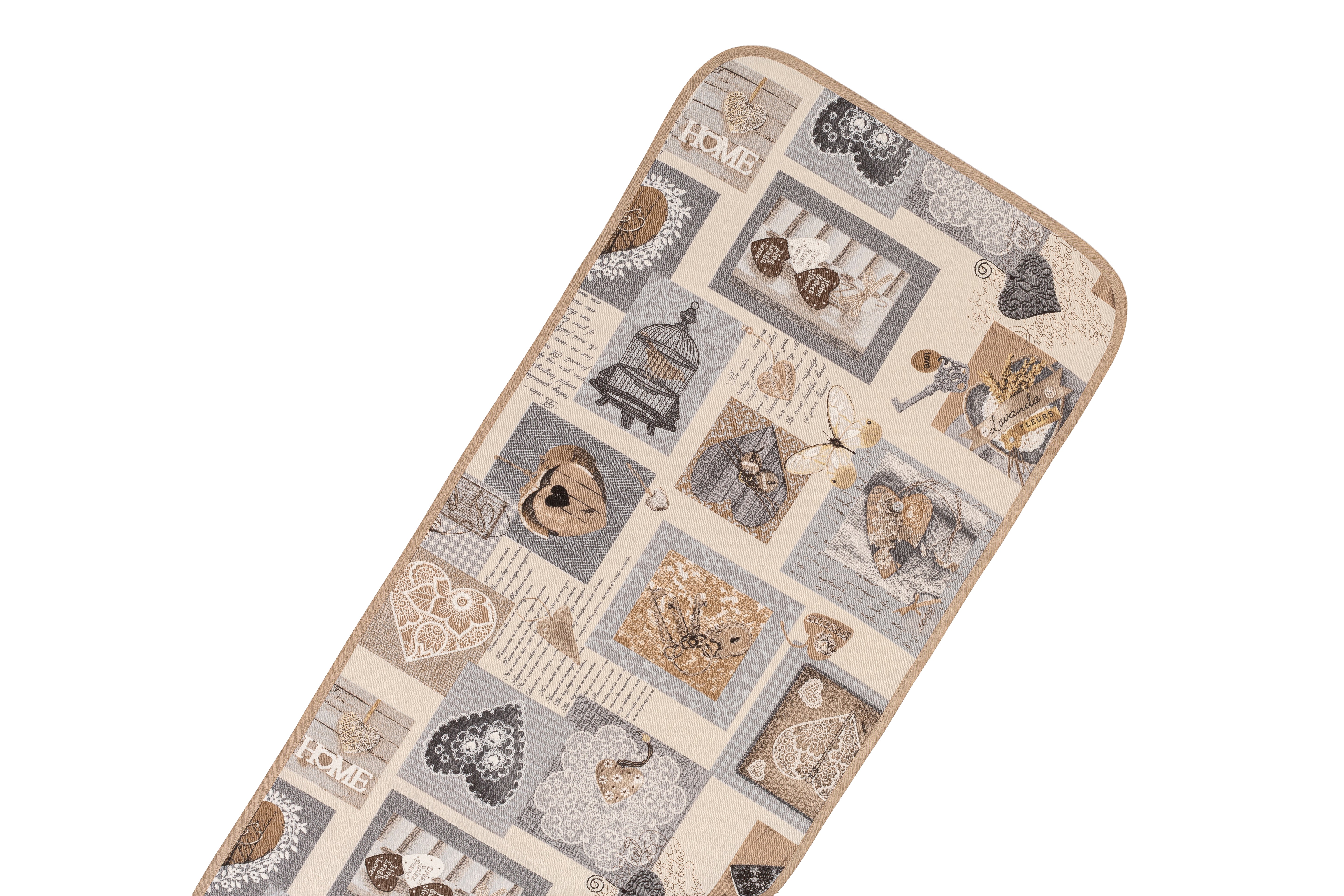 Runner 40x140 Azzurro, Bordeaux, Grigio o Verde cotone e poliestere linea Shabby Chic fantasia Chiave