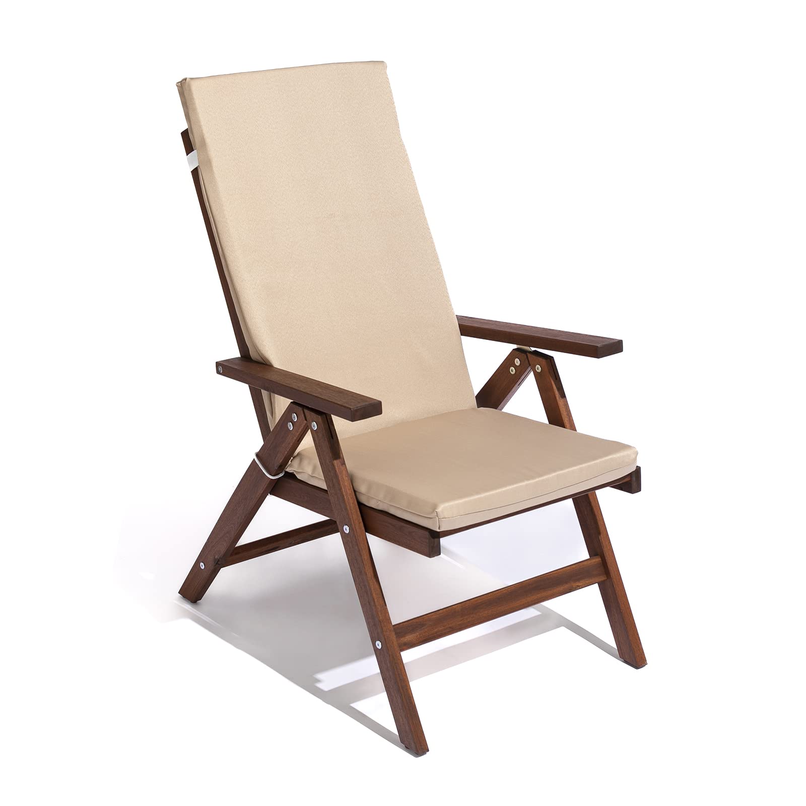 Cuscino Imbottito per Sdraio Cook, Sfoderabile, Antigraffio, con Laccetti, Interni od Esterni, Imbottitura 5 cm, Universale Copri Sdraio Giardino 45x120 cm VARI COLORI