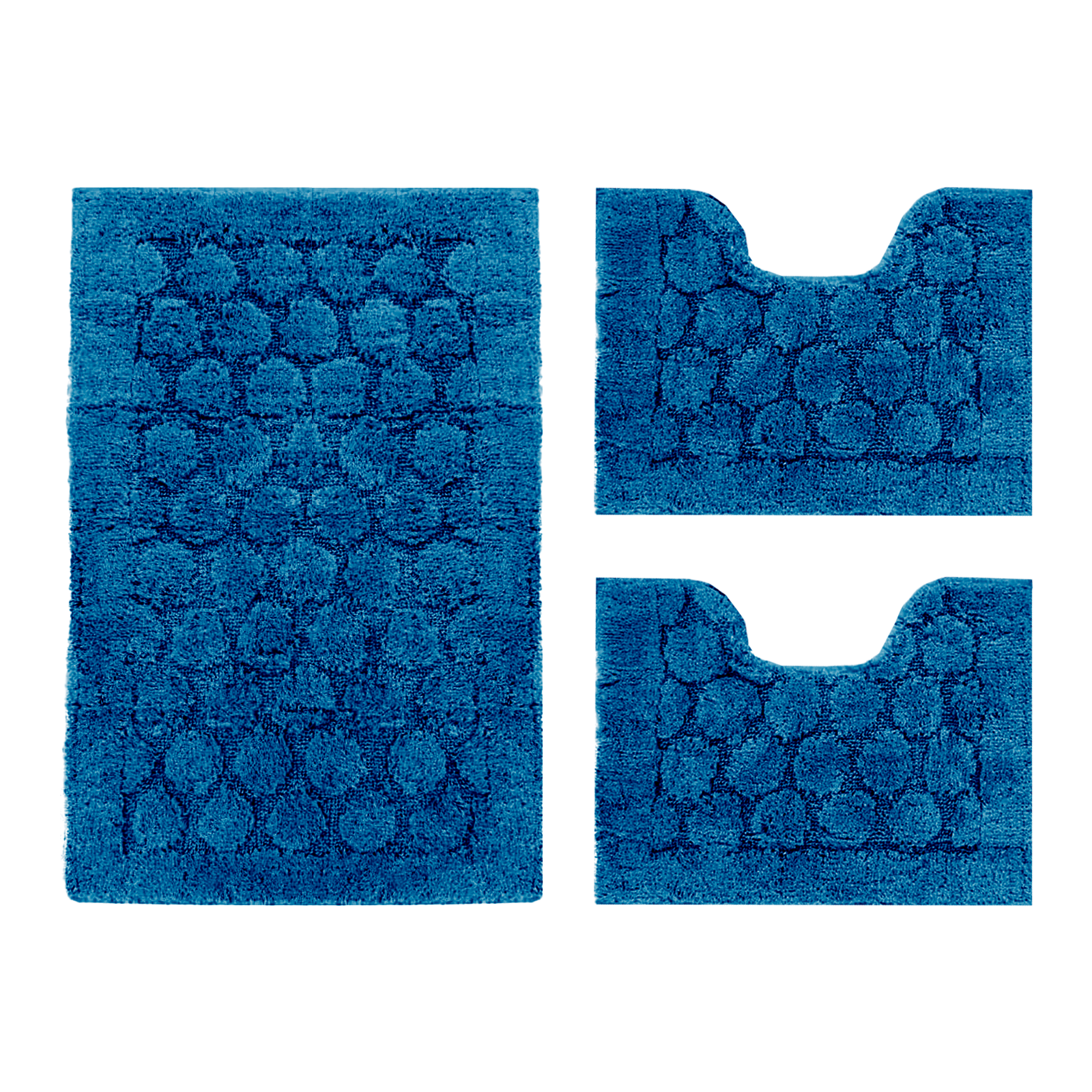 Tris Bagno 3 Pezzi Soft Design Cerchi Morbido in Cotone Assorbente vari colori