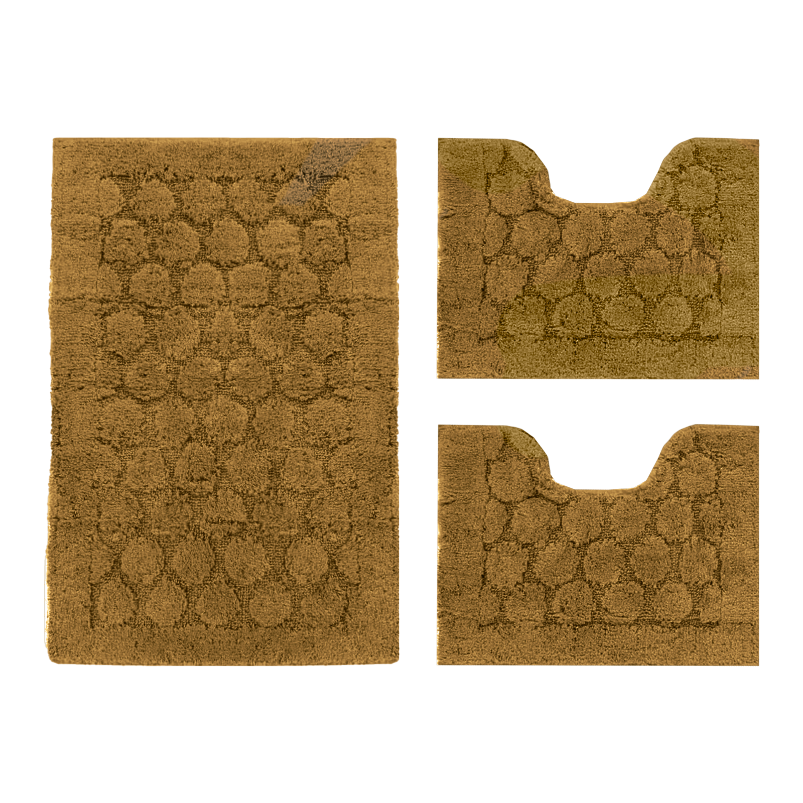 Tris Bagno 3 Pezzi Soft Design Cerchi Morbido in Cotone Assorbente vari colori