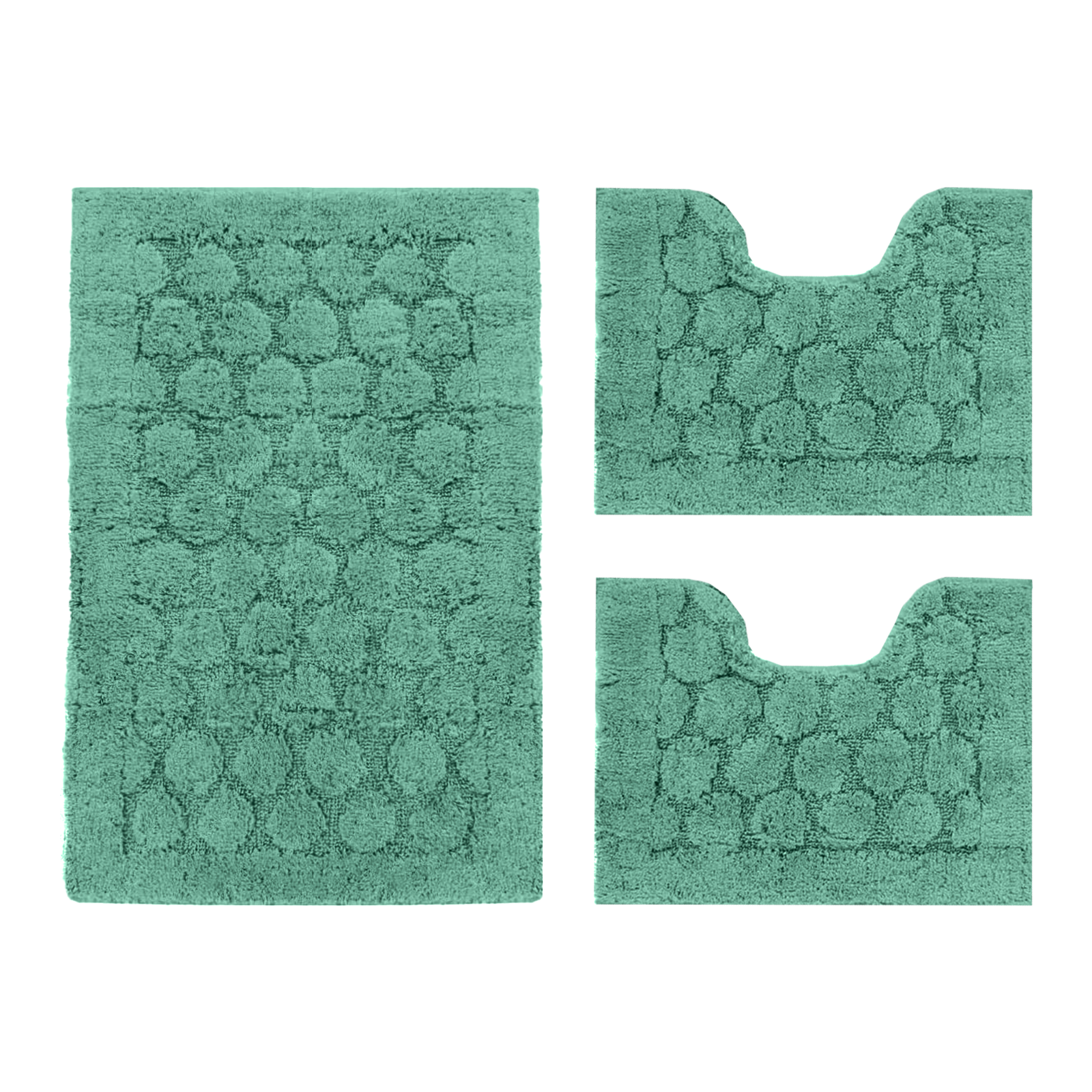 Tris Bagno 3 Pezzi Soft Design Cerchi Morbido in Cotone Assorbente vari colori