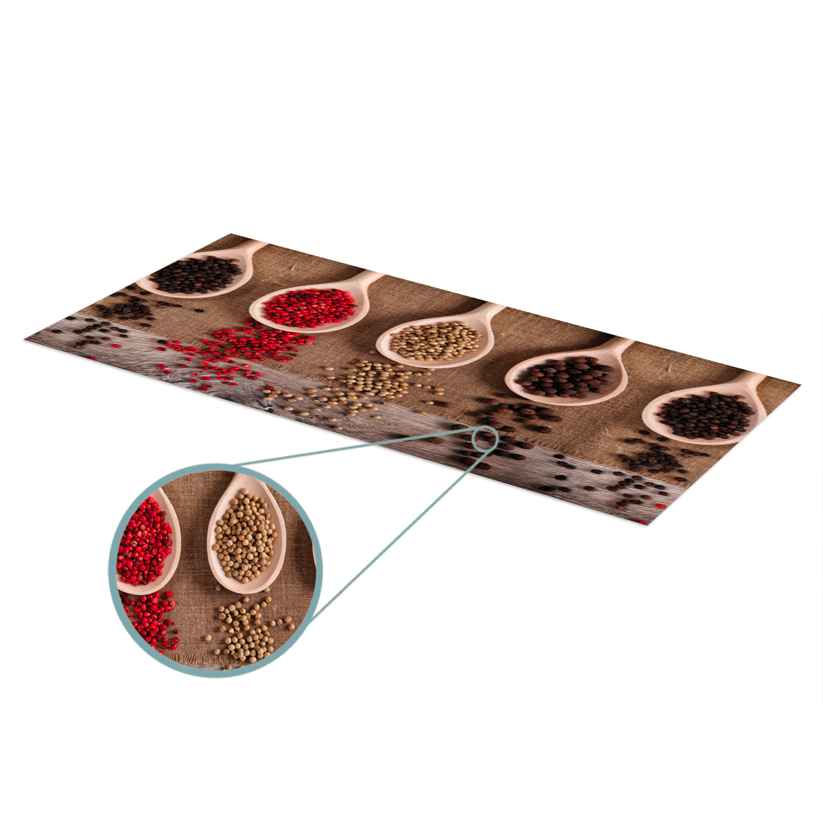 Passatoia da cucina varie misure PVC stampato antiscivolo smacchiabile variante Spezie