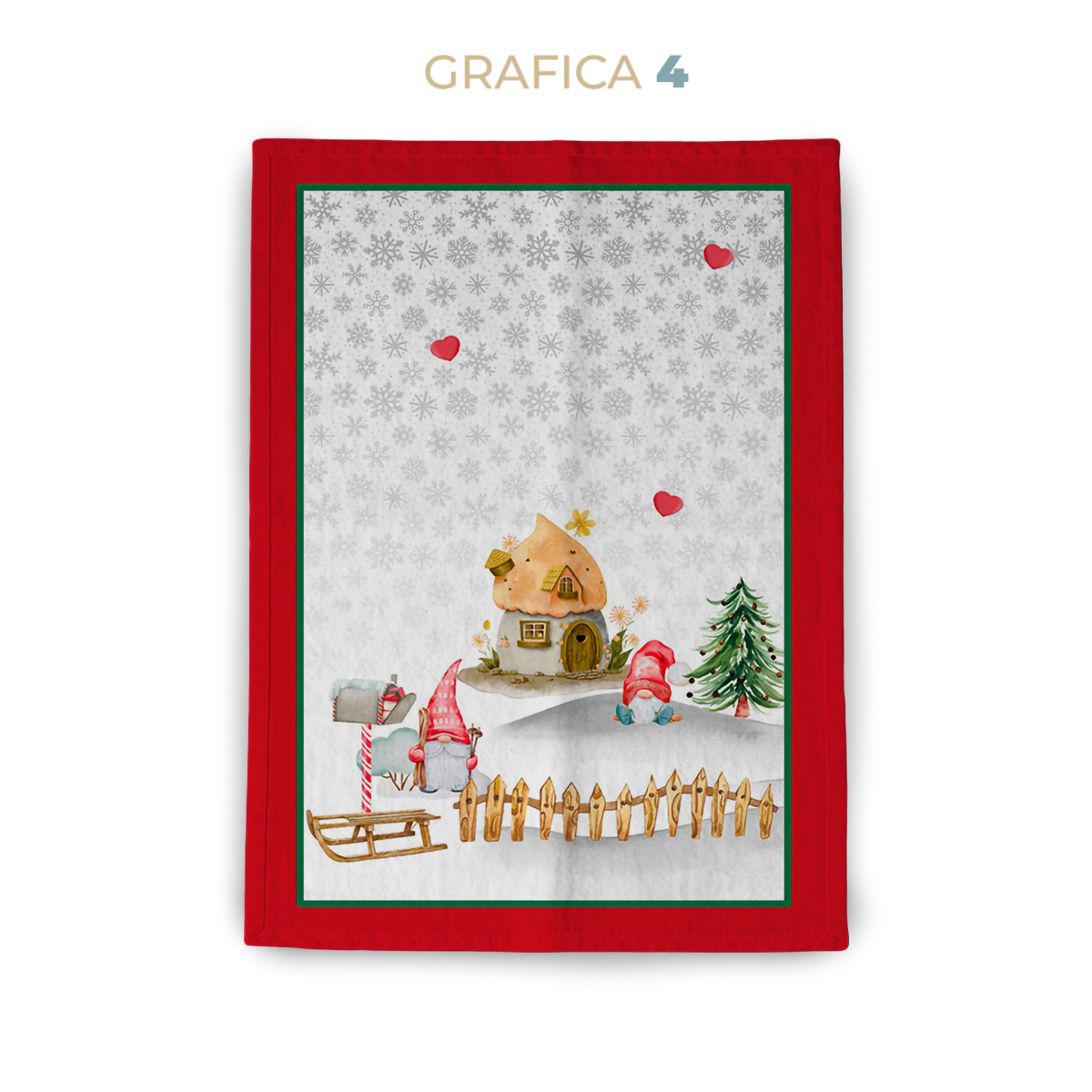 Set 5 Strofinacci Natalizi 50x80 cm in Cotone – Canovacci Assorbenti con Stampa Digitale | Idea Regalo Natale