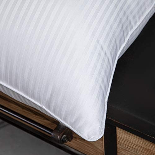 Set 2 pz fodera copriguanciale Rigata in cotone fasciato 50x80 cm bianco