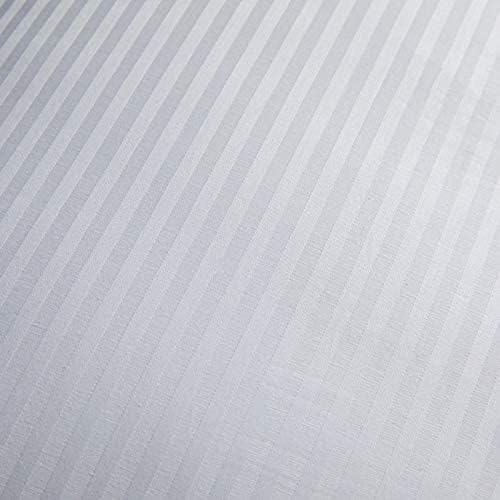 Set 2 pz fodera copriguanciale Rigata in cotone fasciato 50x80 cm bianco