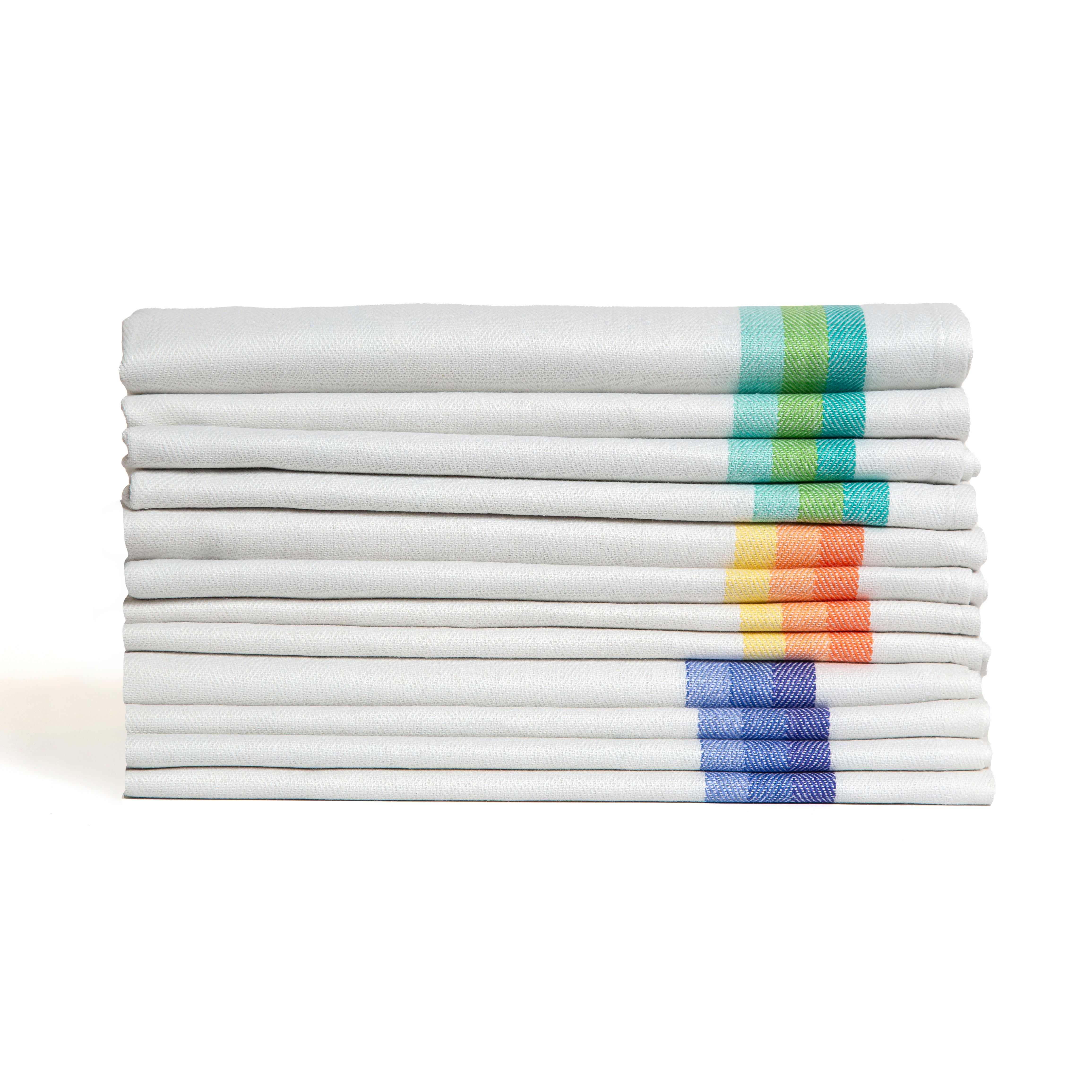 Set 6 Strofinacci cucina Horeca in puro cotone spigato super assorbenti 50x70 cm