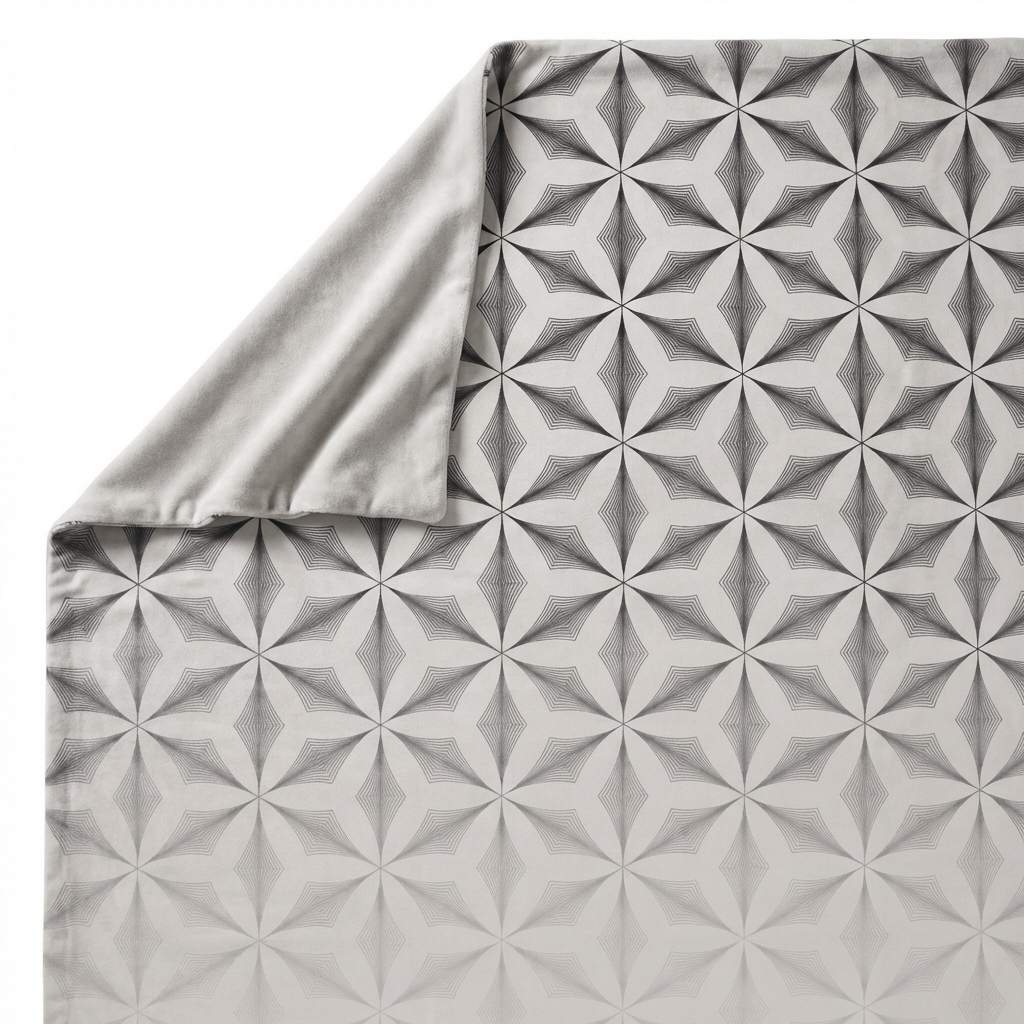 Grandfoulard Copritutto Multiuso in Velluto 270x270 cm Geometrico Nero – Copridivano Grande, Telo Arredo Design Moderno, Copriletto Matrimoniale Leggero Lavabile