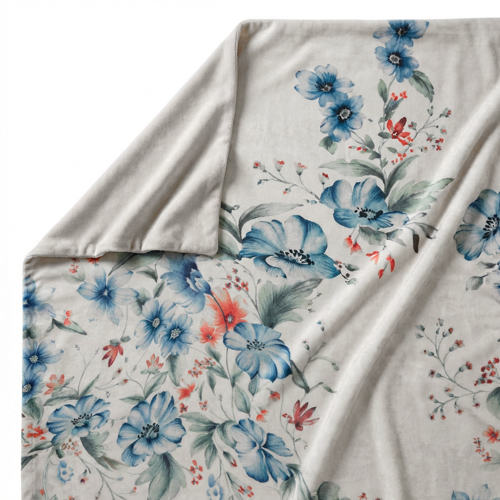 Grandfoulard Copritutto Multiuso in Velluto 270x270 cm Copridivano Grande Telo Arredo Floreale Copriletto Matrimoniale Leggero per Divano e Letto Vari Colori