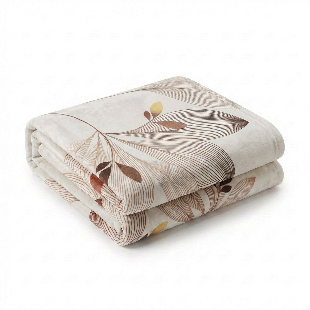 Grand Foulard Copritutto Multiuso in Velluto 270x270 cm Marrone – Copridivano Grande, Telo Arredo Floreale, Copriletto Matrimoniale Leggero