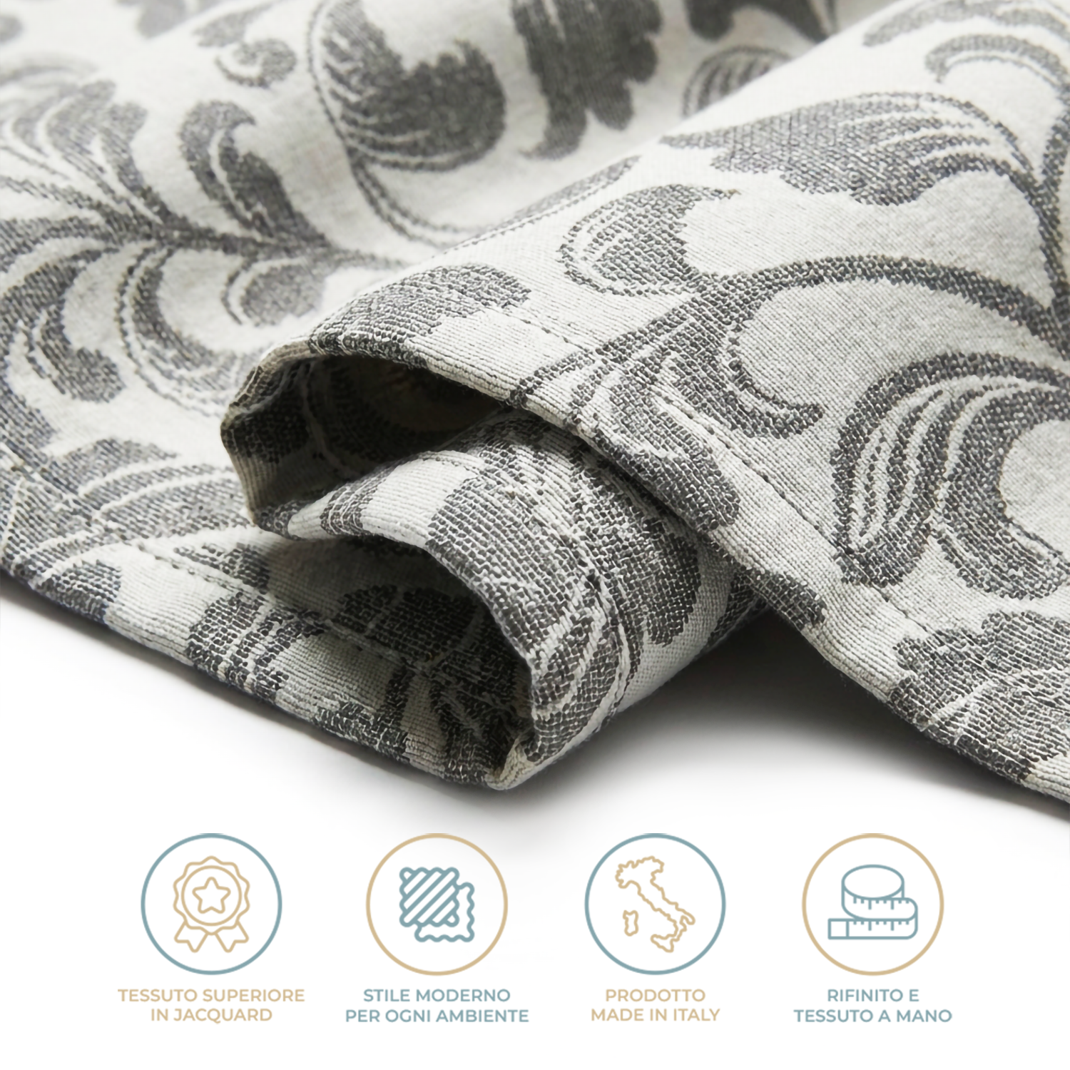 Grandfoulard Copritutto in Cotone Jacquard 270x270 cm – Copridivano Grande Multiuso Telo Arredo Floreale Copriletto Matrimoniale Leggero Lavabile Vari Colori
