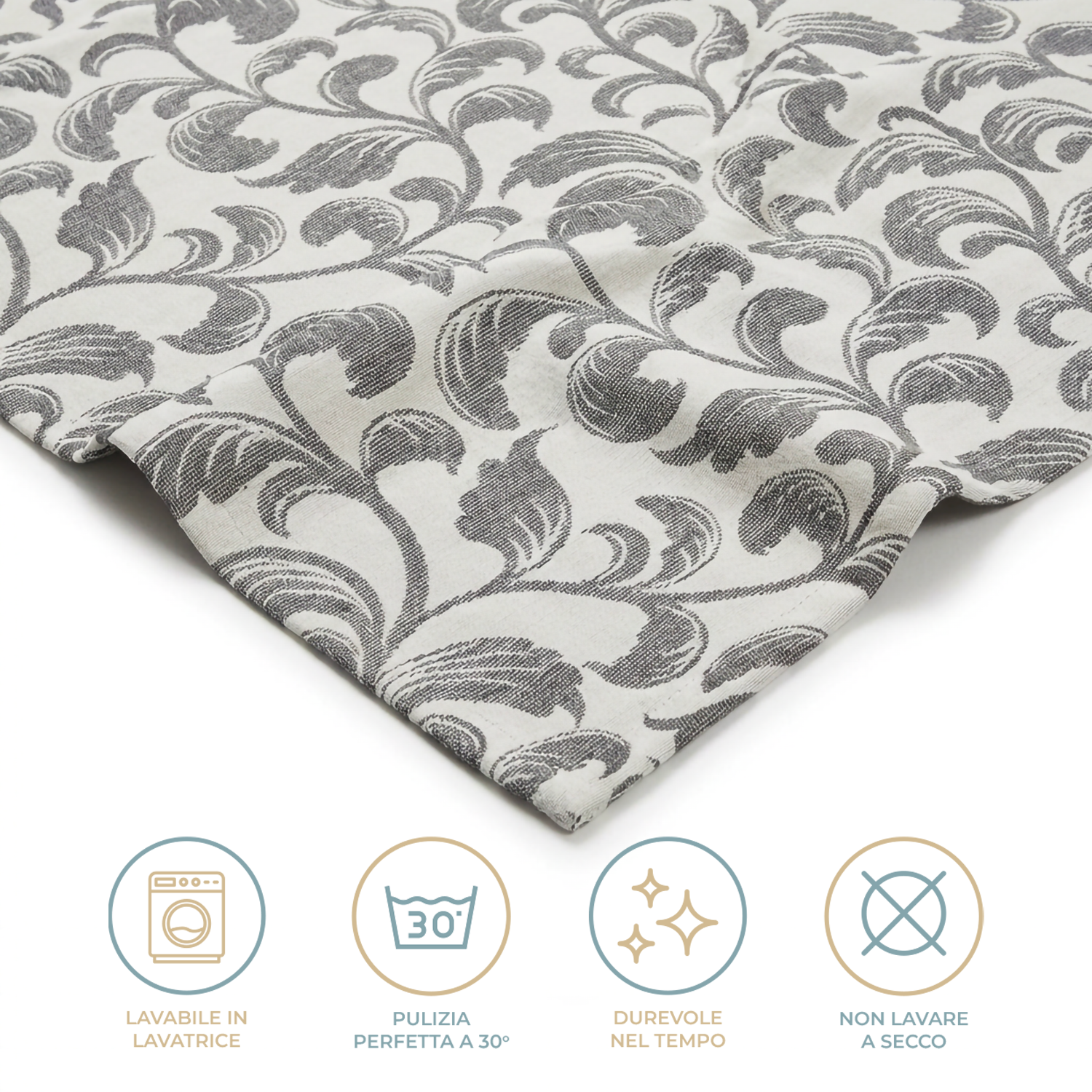 Grandfoulard Copritutto in Cotone Jacquard 270x270 cm – Copridivano Grande Multiuso Telo Arredo Floreale Copriletto Matrimoniale Leggero Lavabile Vari Colori